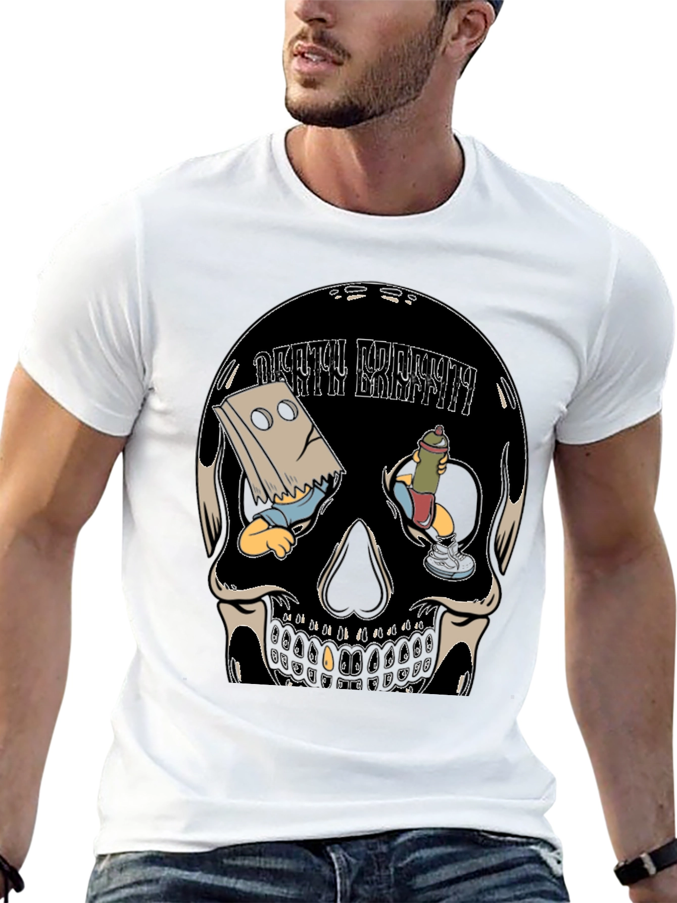 Death Breath Skull Graphic Tee - Unique Design