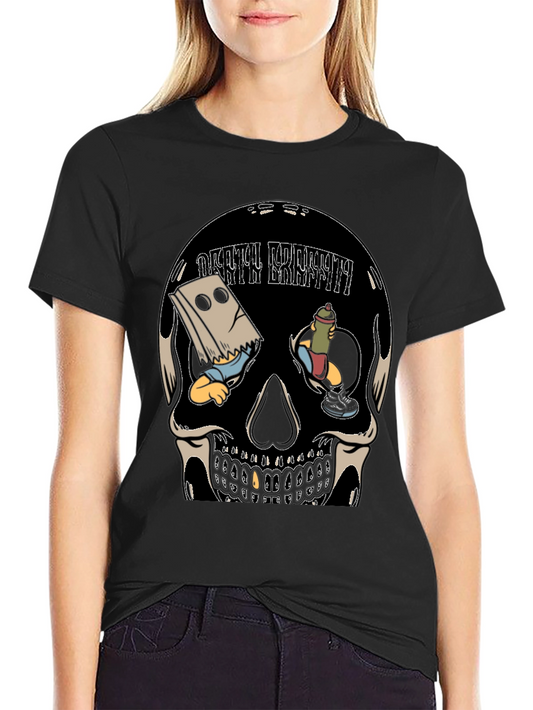 Death Breath Skull Graphic Tee - Unique Design