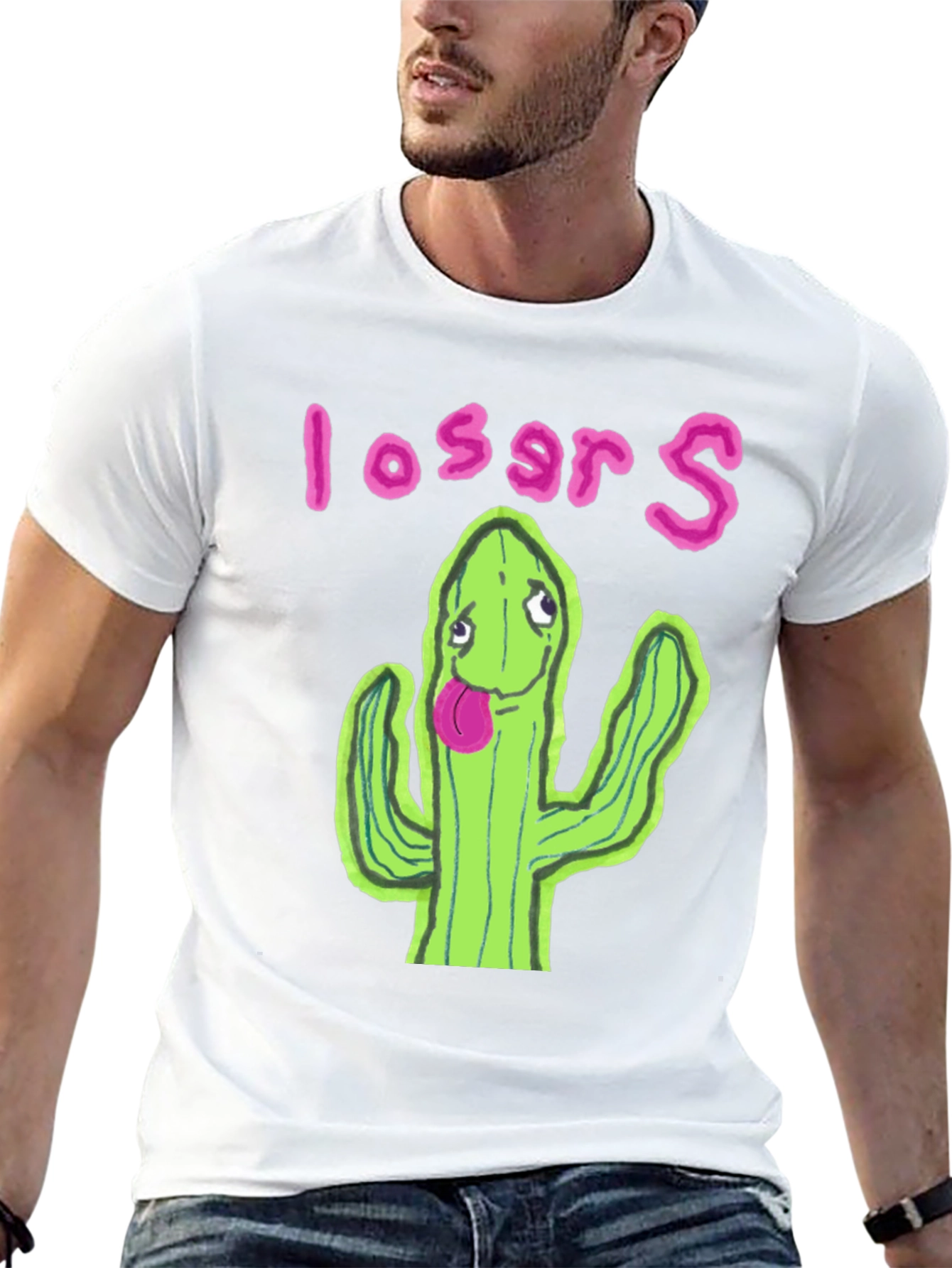 Cactus Losers Graphic Black T-Shirt