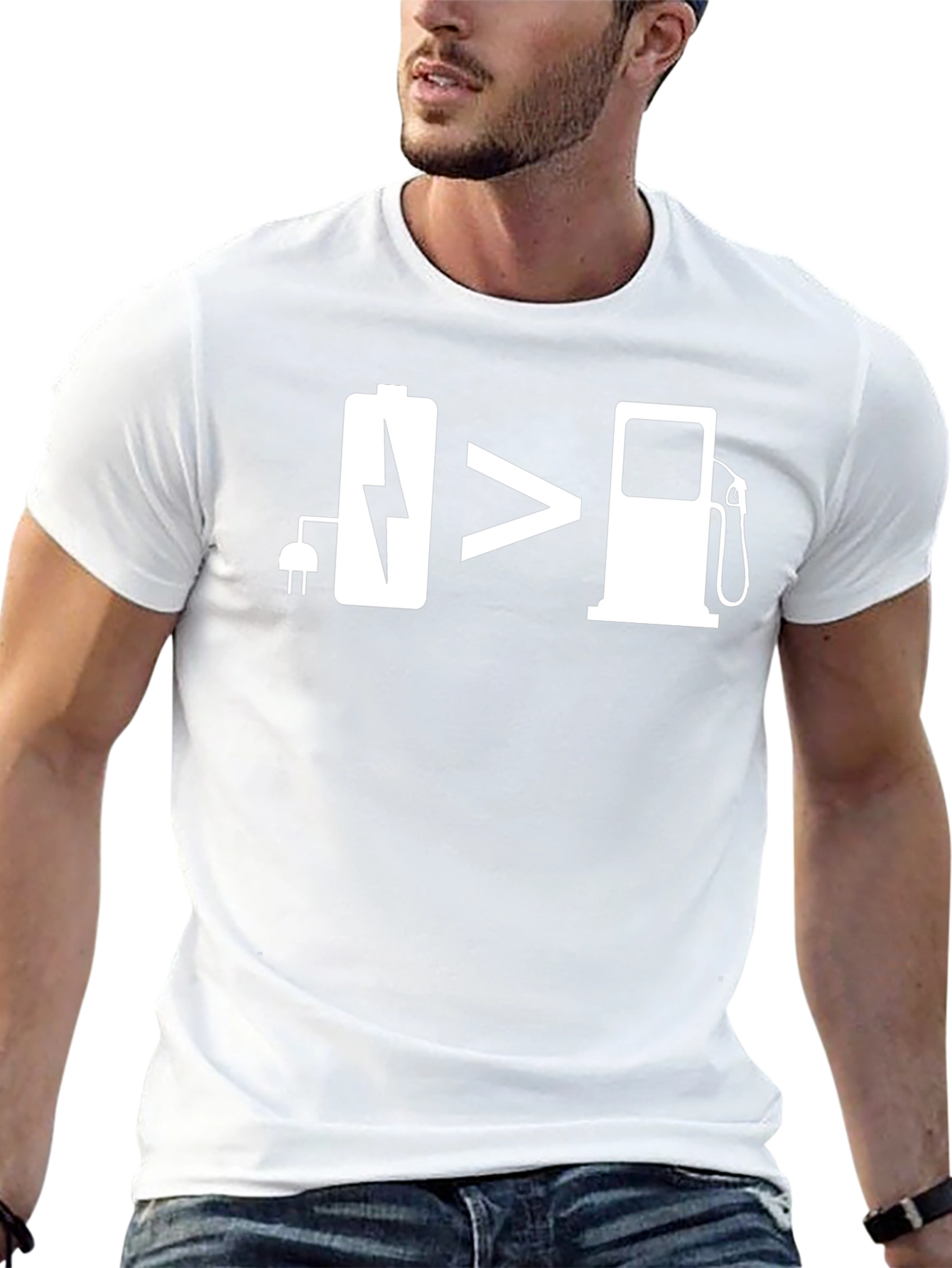 Electric Car Battery > Gas Pump T-Shirt