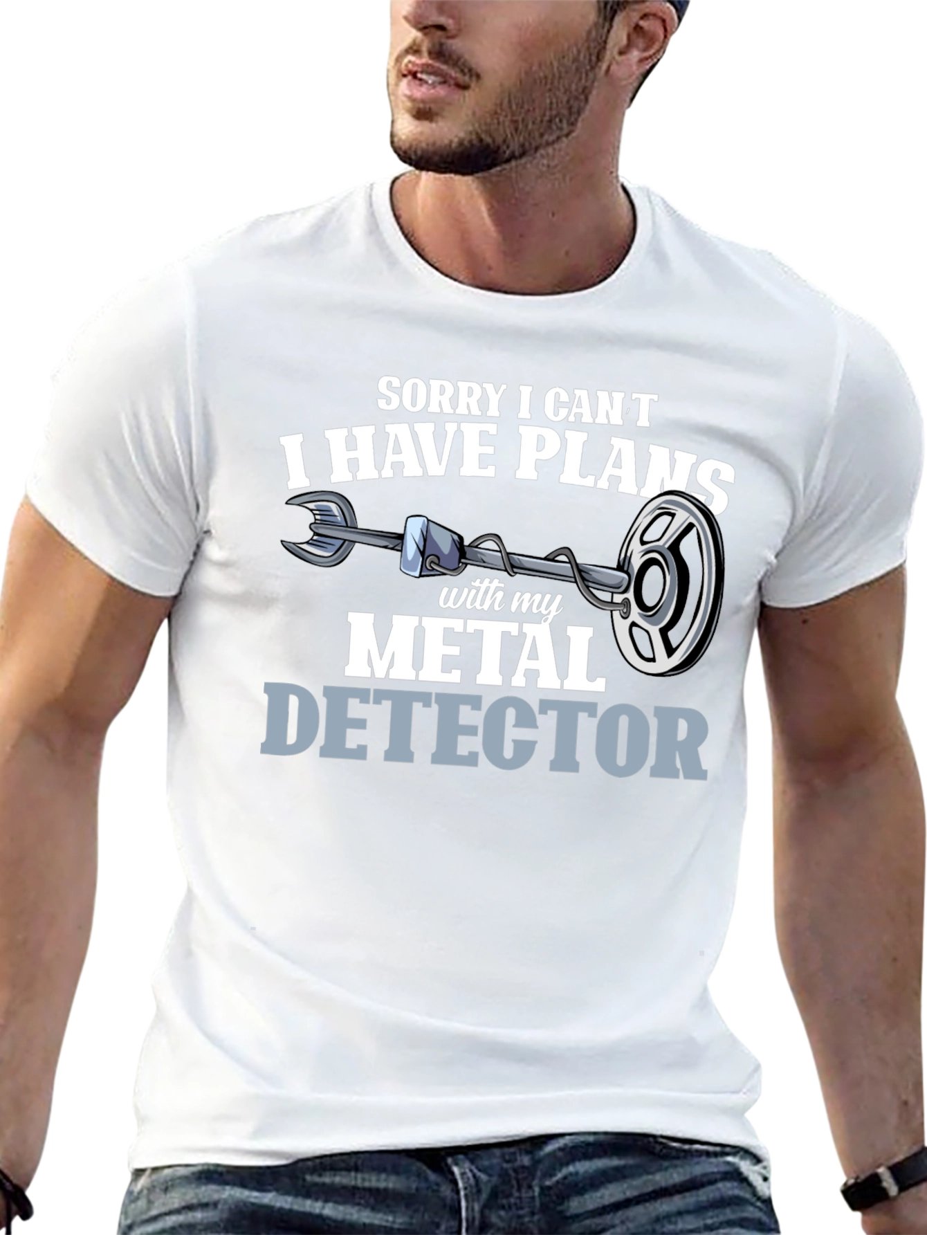 Metal Detector Plans Graphic T-Shirt