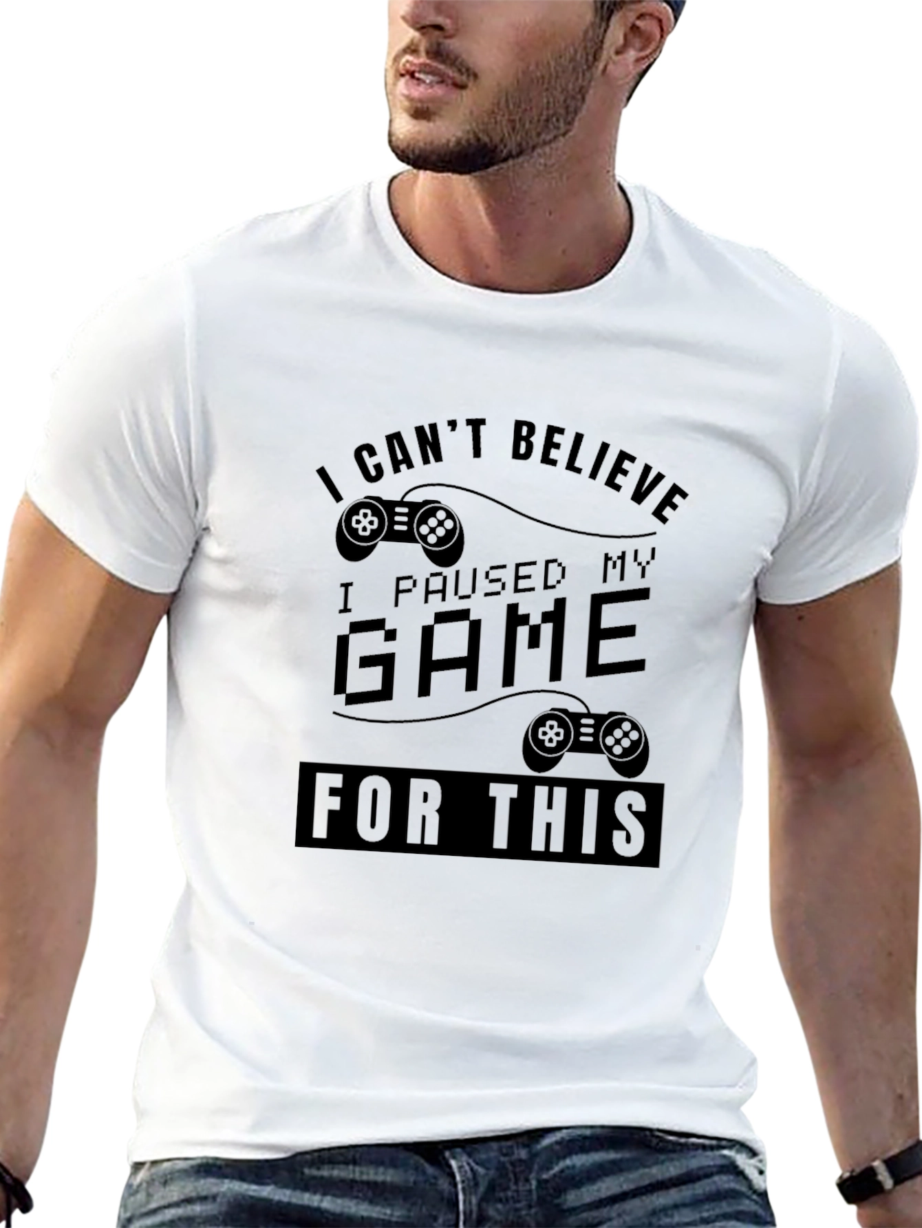 Gamer Black T-Shirt - I Paused My Game