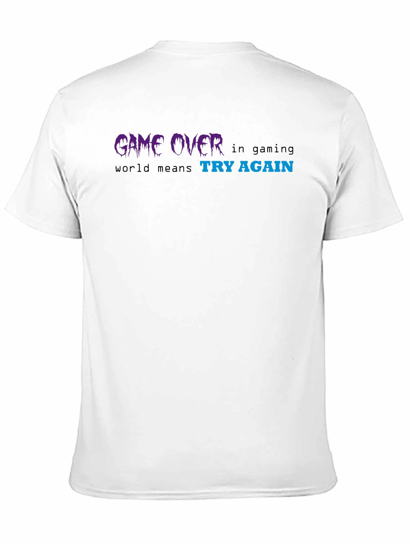 Game Over Try Again Black Graphic Tee
