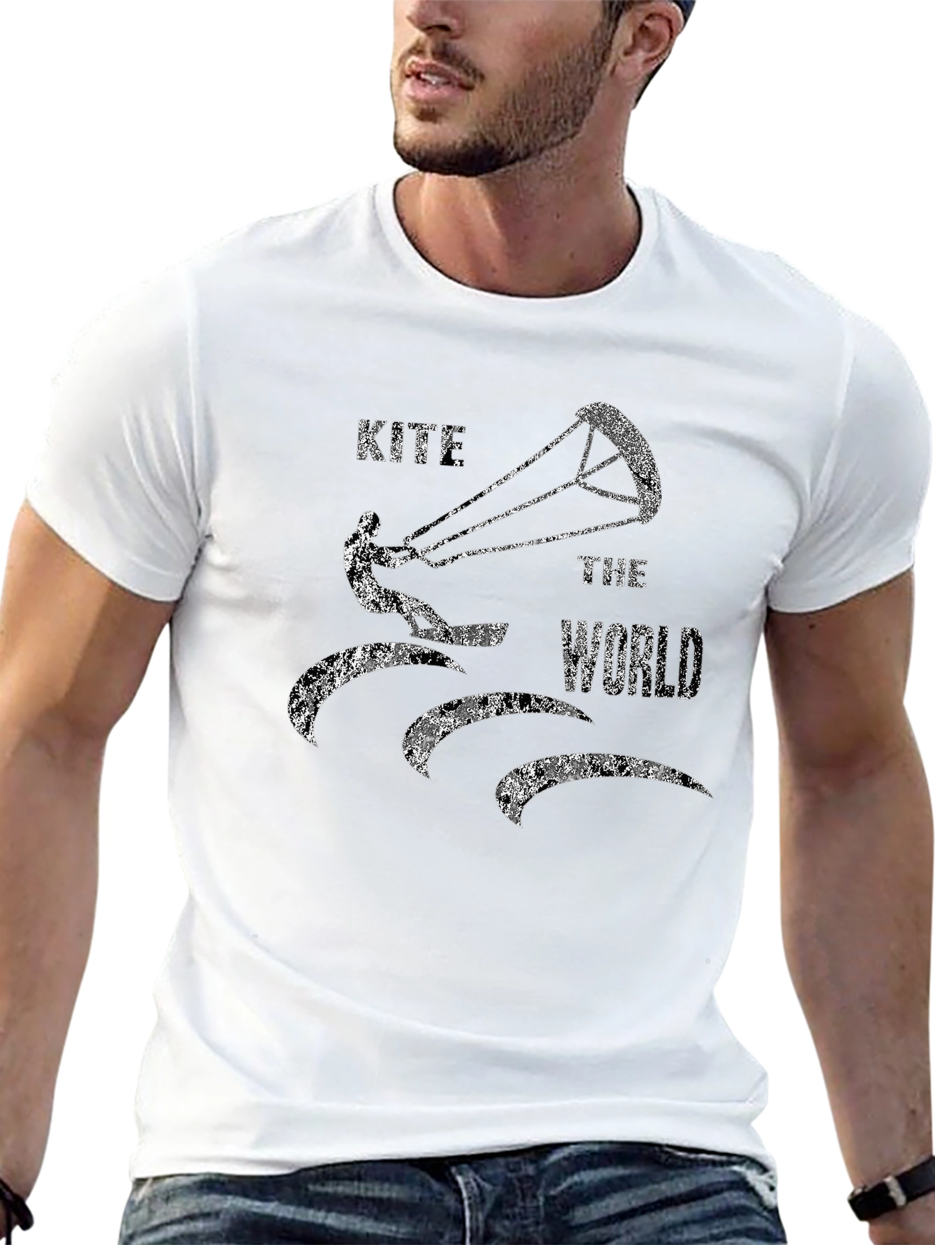 Kite The World T-Shirt - Black Graphic Tee