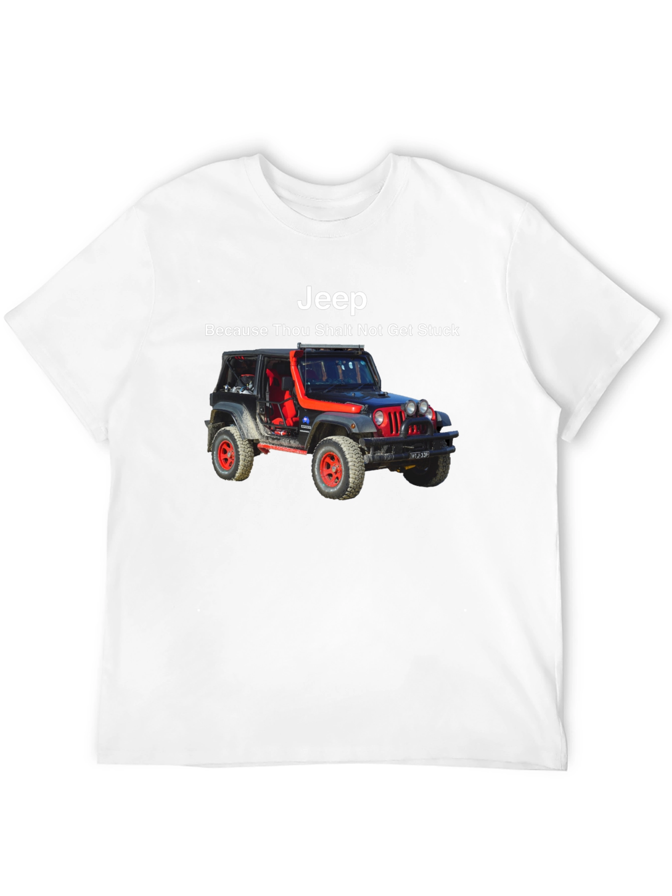 Jeep Thou Shalt Not Get Stuck Black T-Shirt