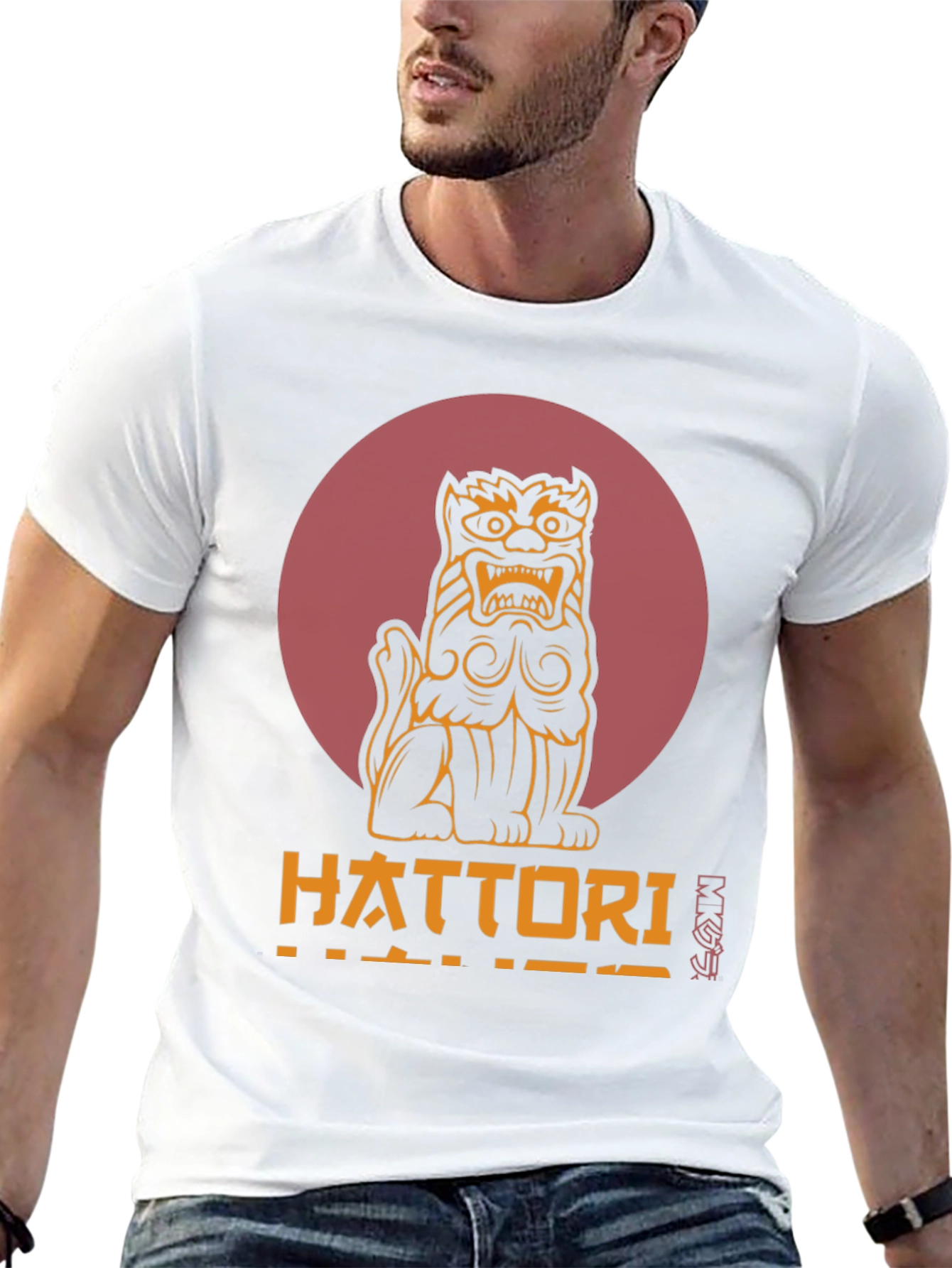 Hattori Japanese Warrior Lion Graphic T-Shirt