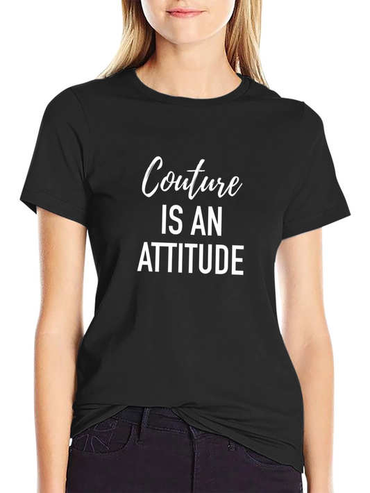 Couture is an Attitude Graphic Tee - Stylish Black T-Shirt