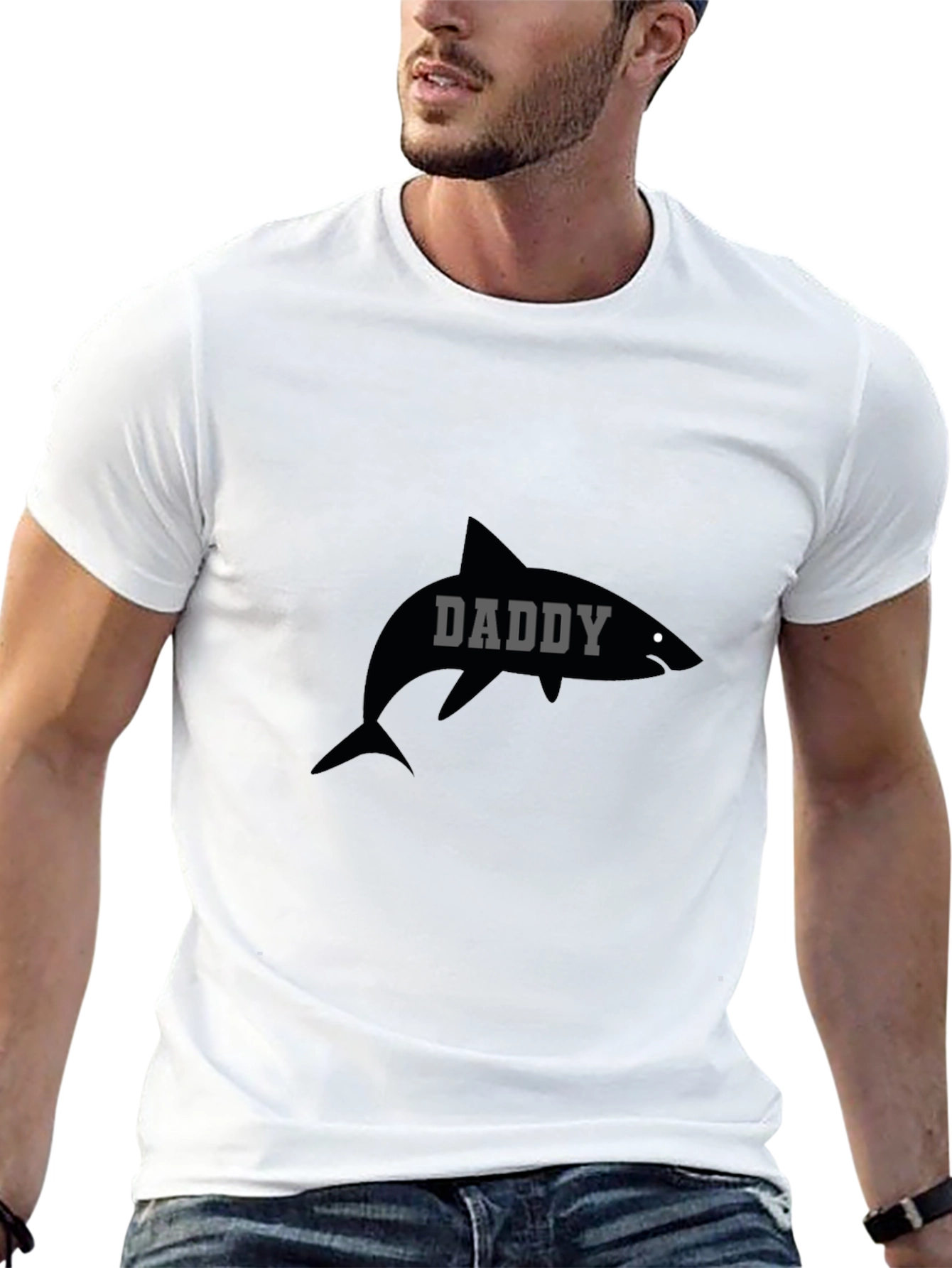 Daddy Shark T-Shirt - Black Graphic Tee