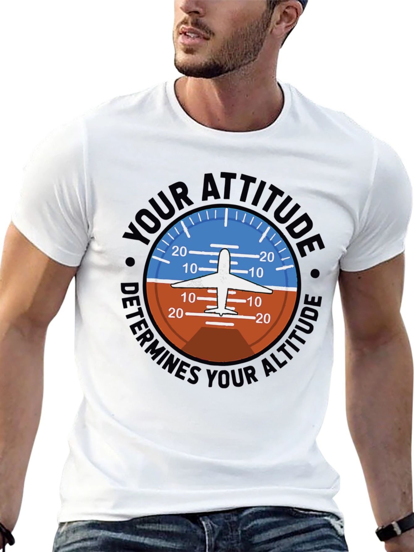 Attitude Determines Altitude Pilot T-Shirt
