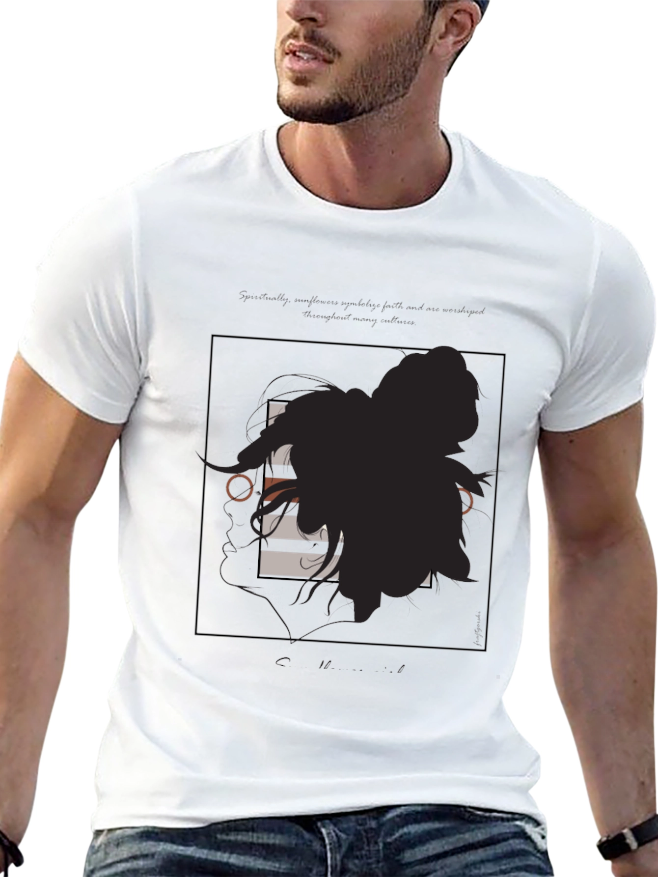 Modern Graphic Tee - Silhouette Art T-Shirt