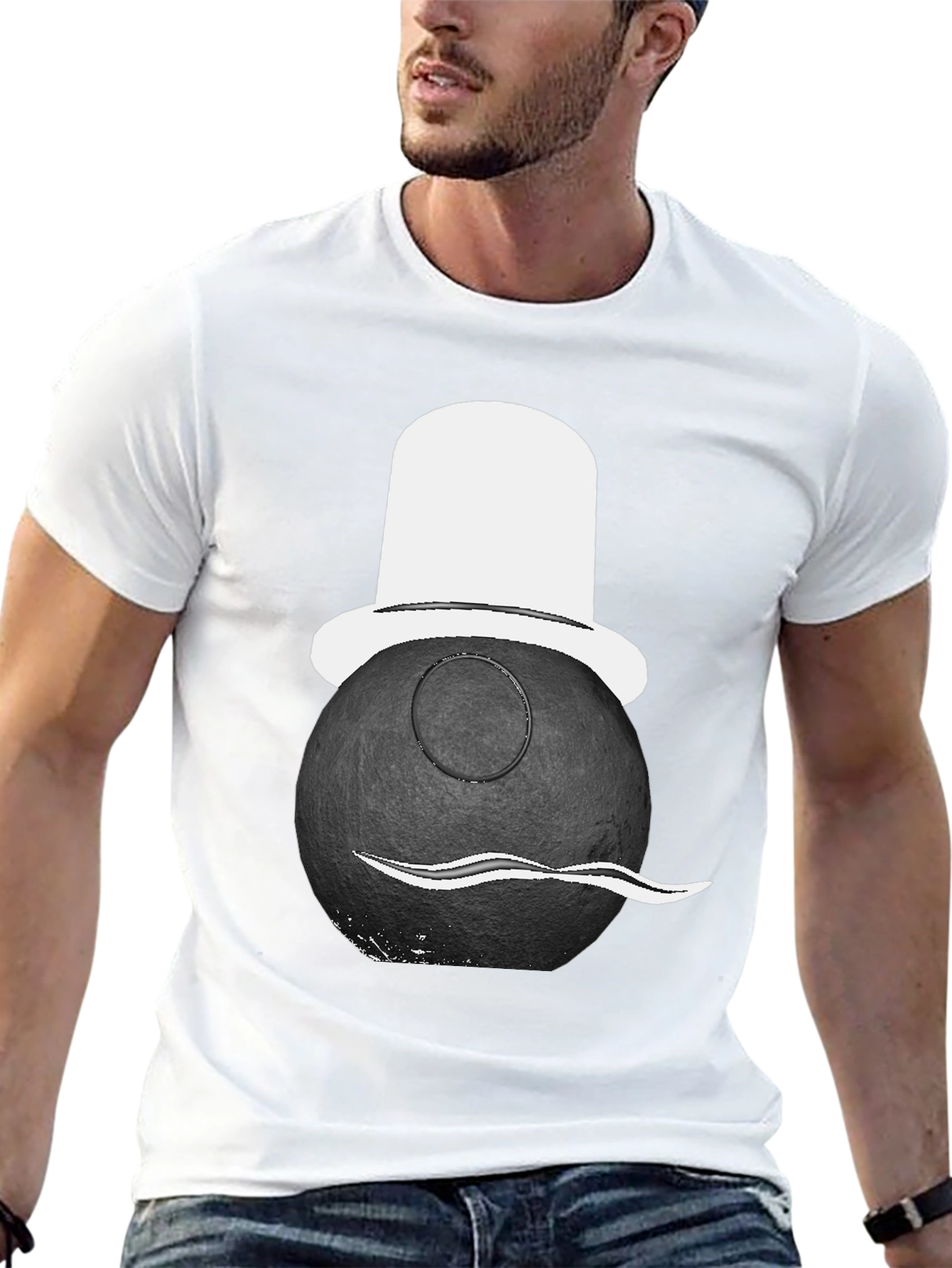 Bomb with Hat Graphic Tee - Novelty Shirt