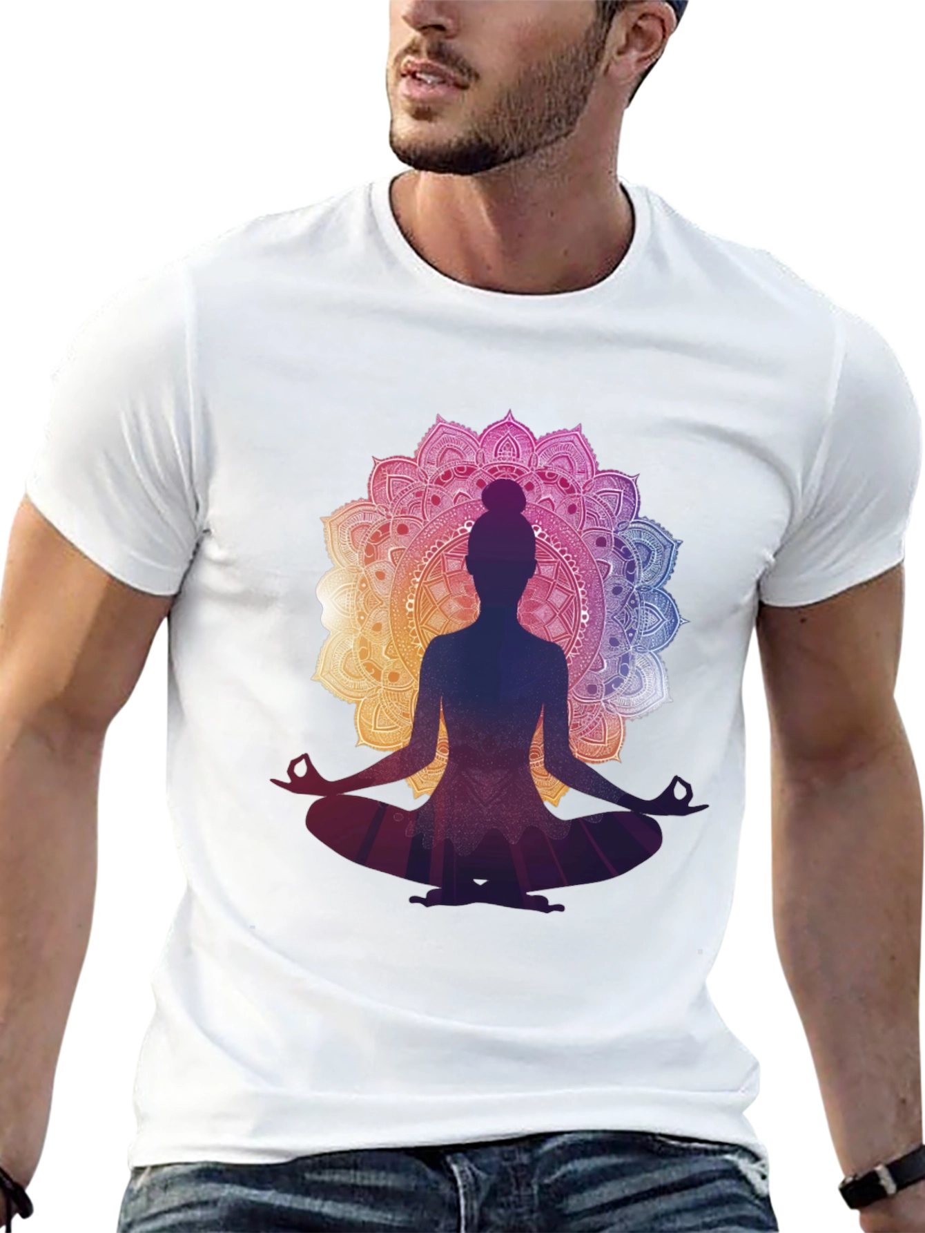 Yoga Mandala Graphic Tee - Meditation T-Shirt