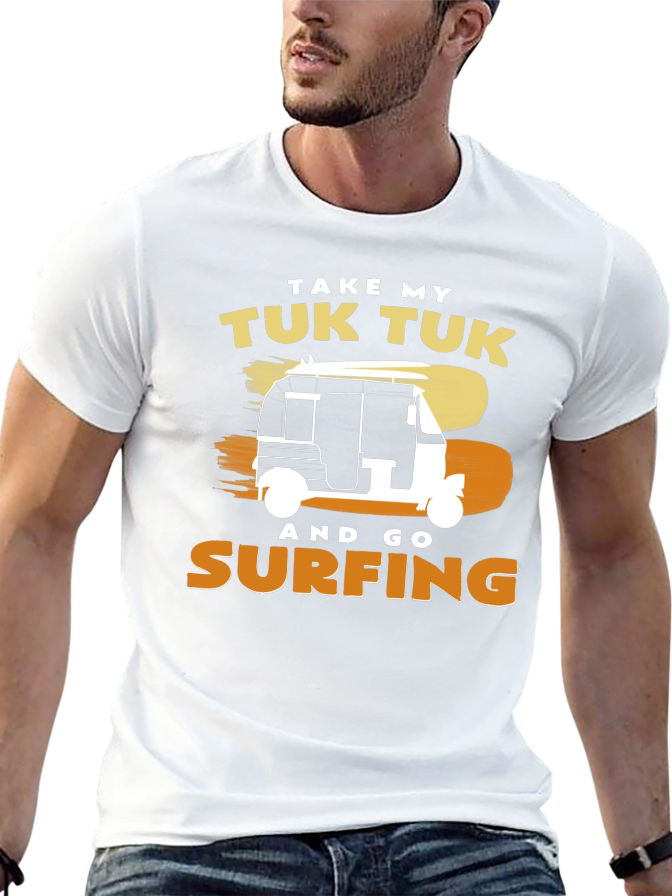 Tuk Tuk Surfing Graphic Tee - Vacation Style