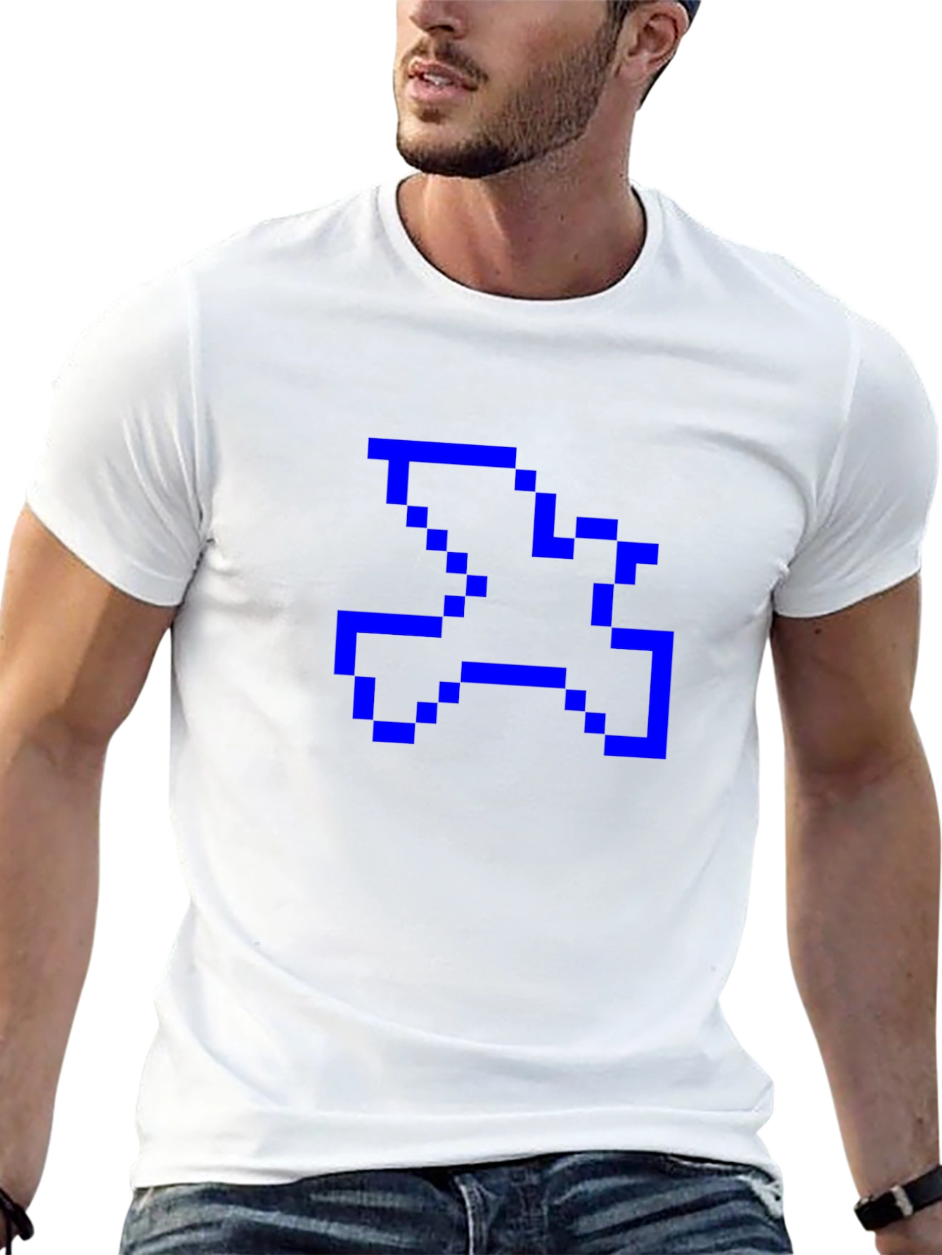 Pixel Art Dove Graphic Tee - Black T-Shirt