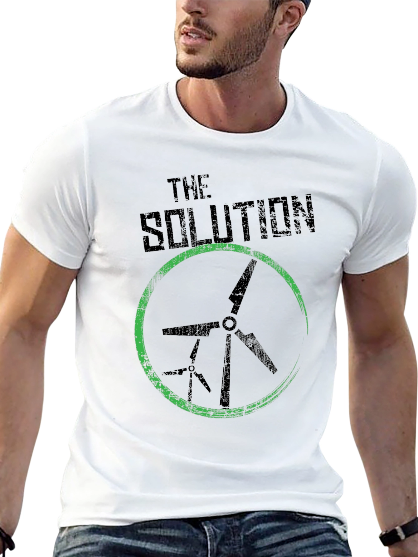The Solution Wind Turbine Graphic T-Shirt