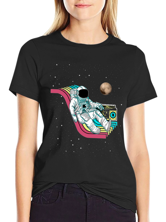Astronaut Retro T-Shirt - Space Vibes