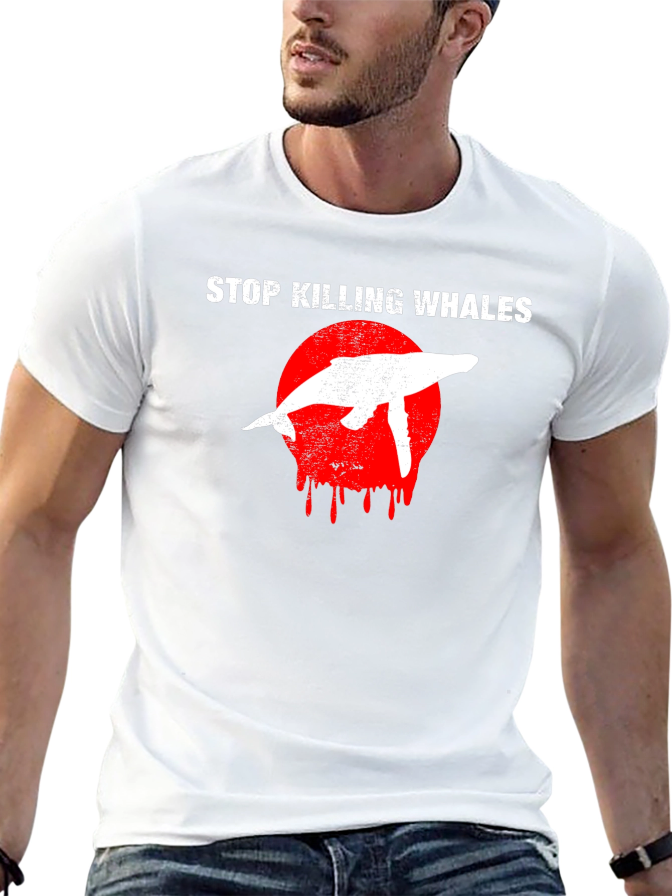 Stop Killing Whales Graphic T-Shirt