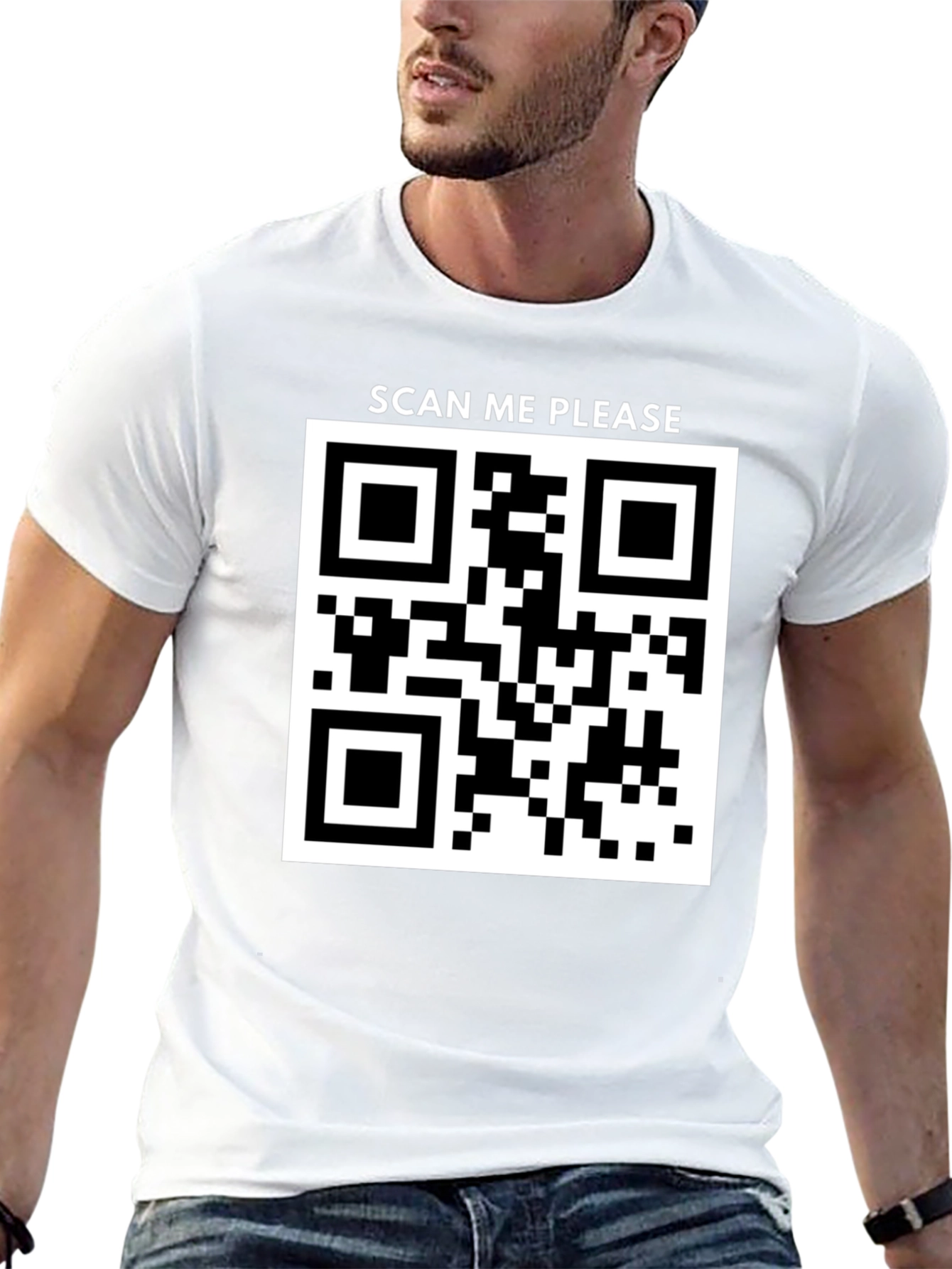 Scan Me Please QR Code T-Shirt