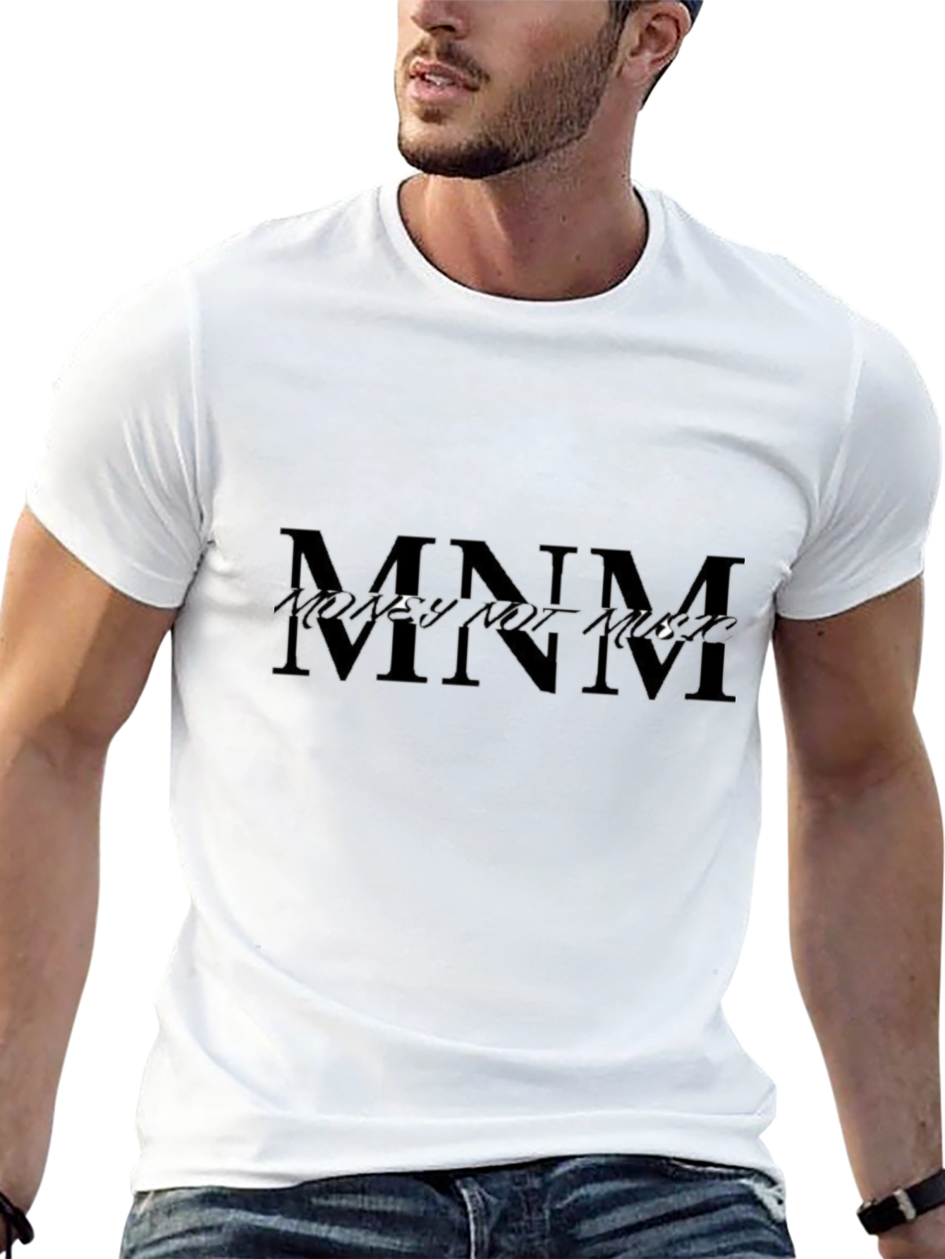Black MNM Money Not Music Graphic T-Shirt
