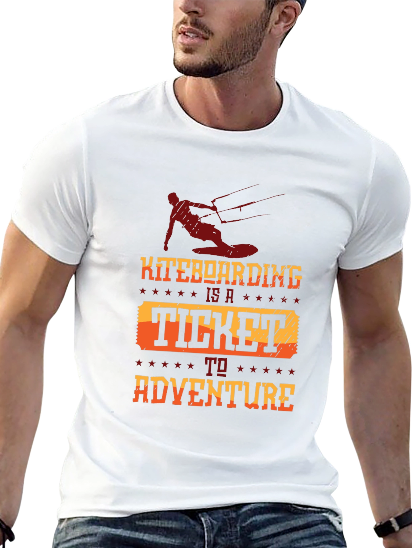 Kiteboarding Adventure T-Shirt - Stylish Black Tee