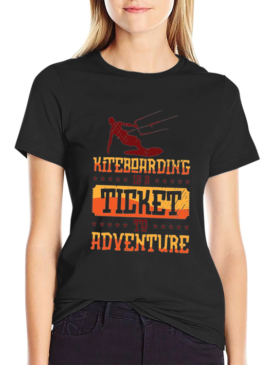 Kiteboarding Adventure T-Shirt - Stylish Black Tee