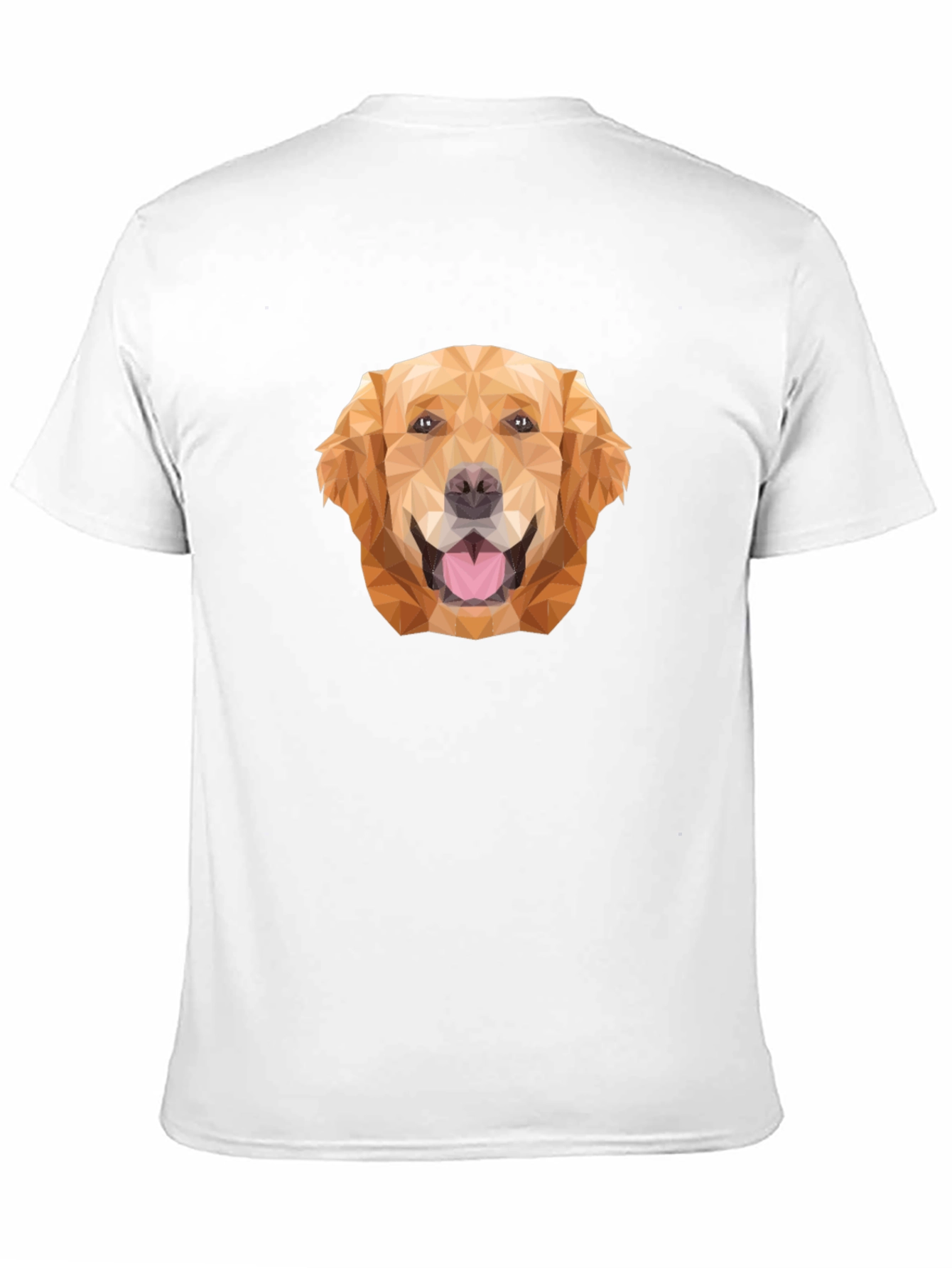 Golden Retriever Polygon Graphic Tee - Black