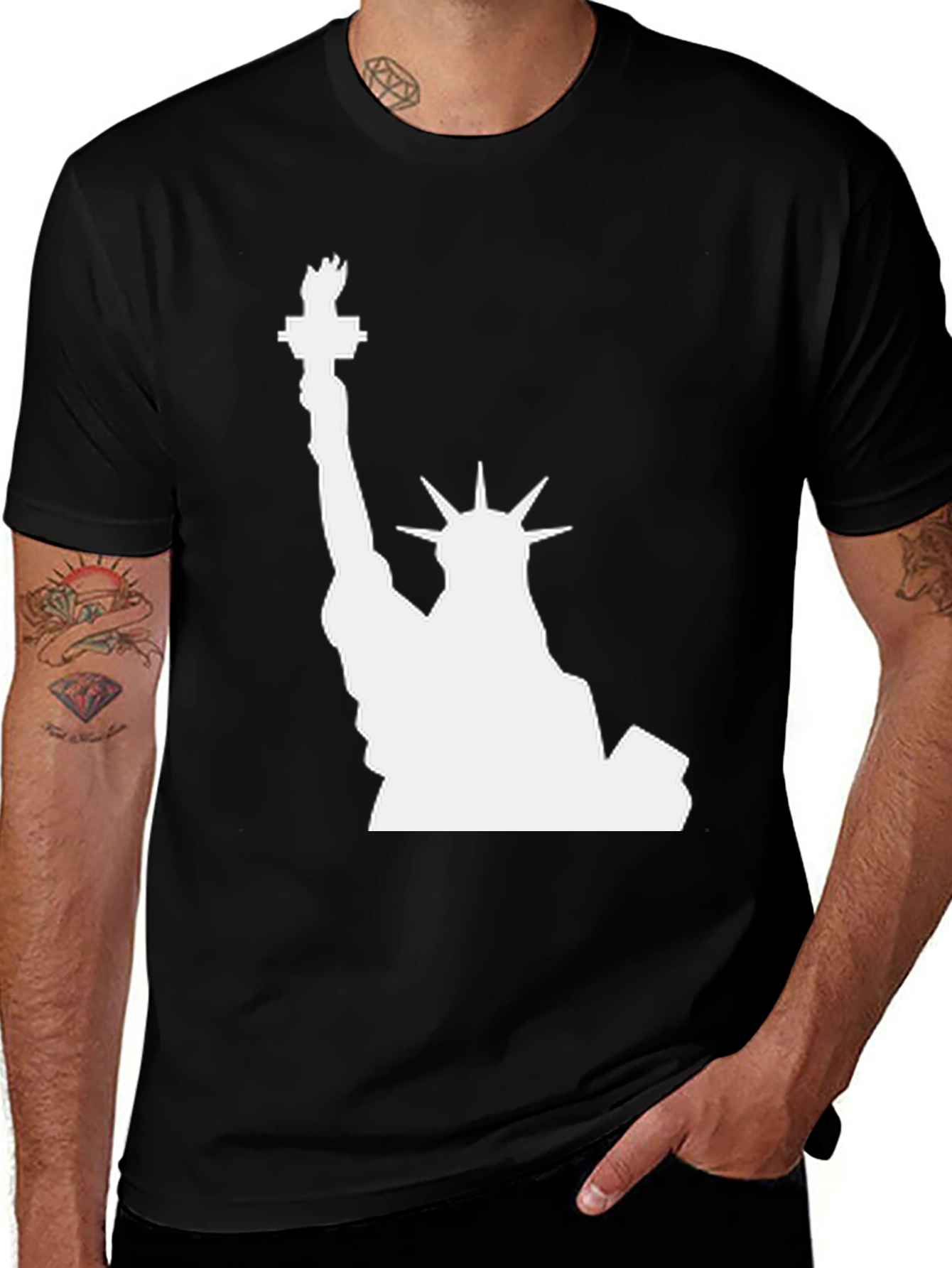 Statue of Liberty Graphic T-Shirt - Black