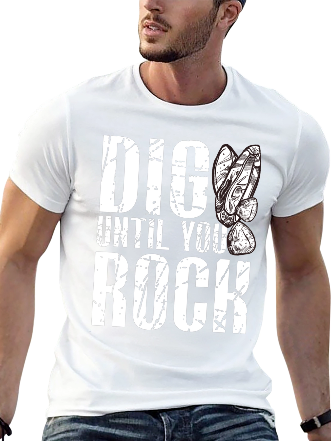 Dig Until You Rock Mens T-Shirt
