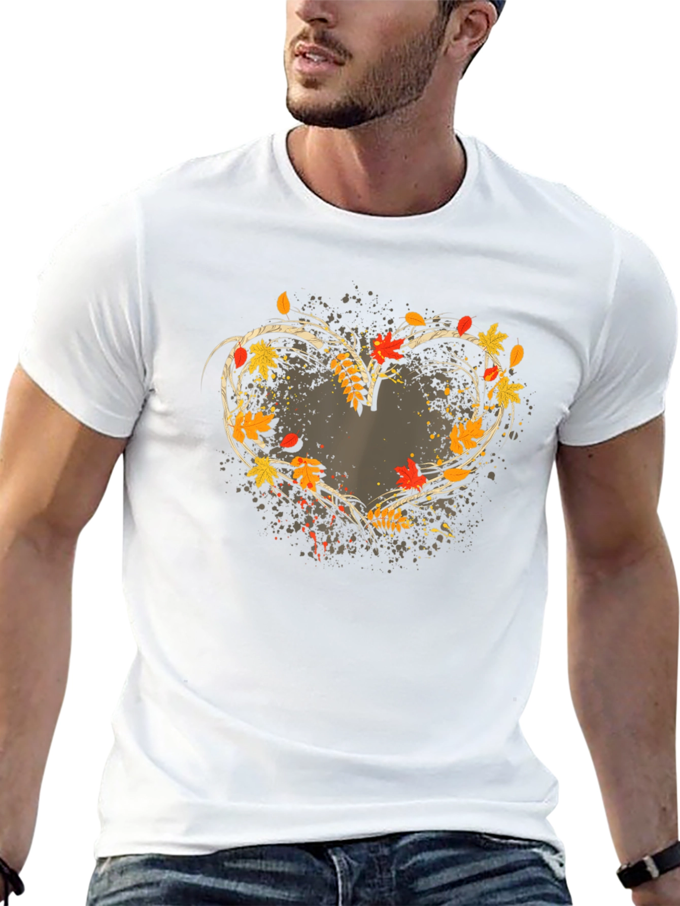 Autumn Heart T-Shirt - Stylish Fall Apparel