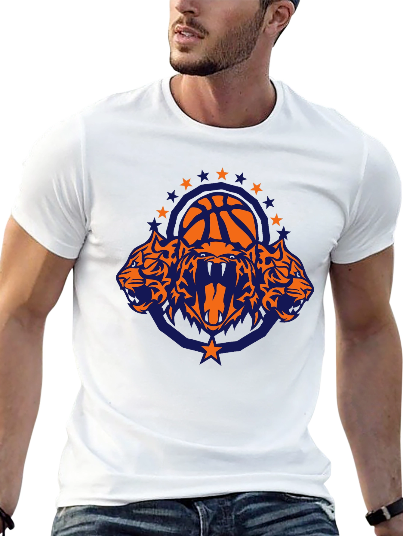 Tigers Basketball Graphic T-Shirt