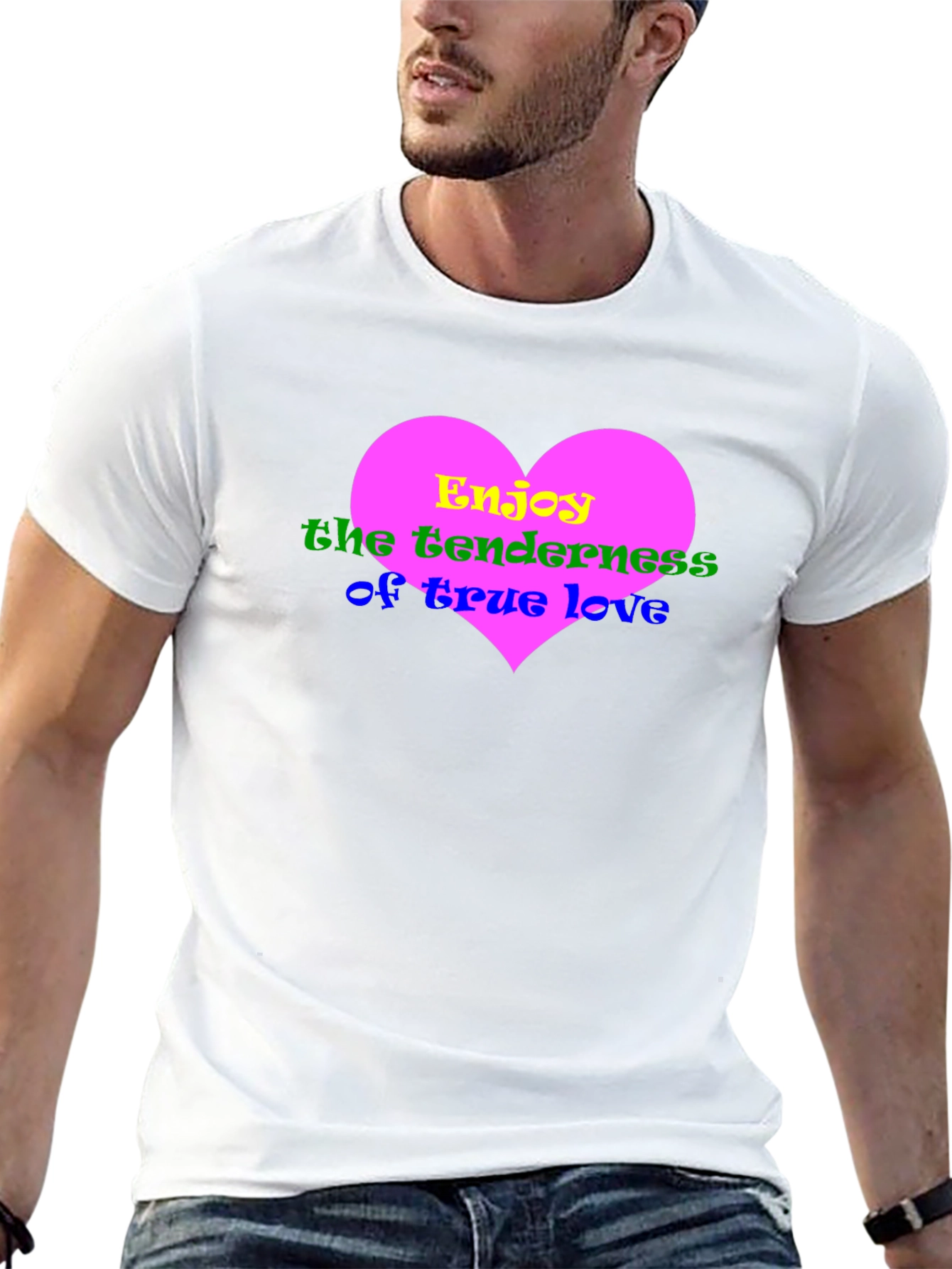 Heart Love Graphic Black T-Shirt