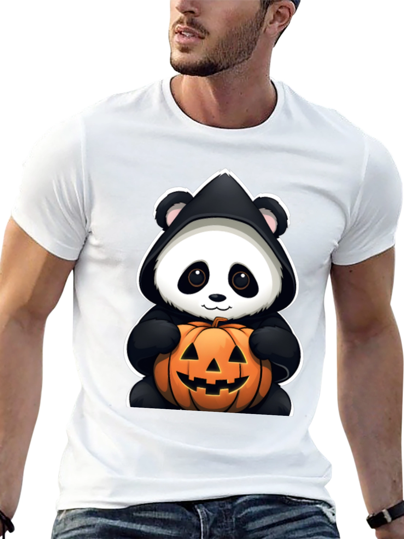 Panda Halloween Pumpkin T-Shirt
