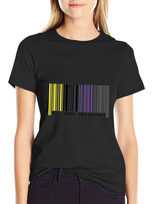 Assume Nothing Barcode Graphic T-Shirt