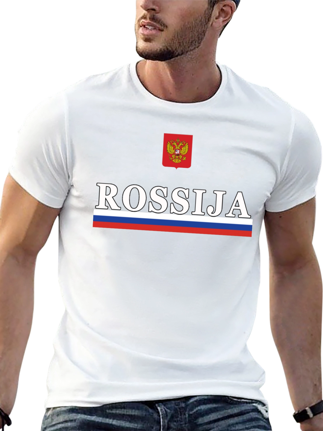 Rossija Russia T-Shirt - Black Patriotic Tee
