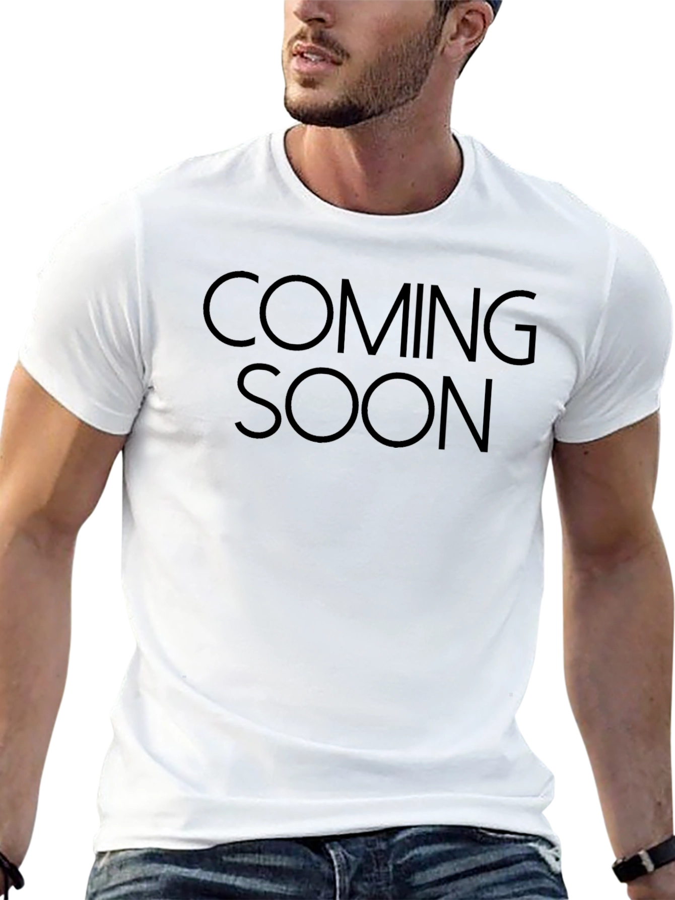 Coming Soon Mens Black Graphic Tee