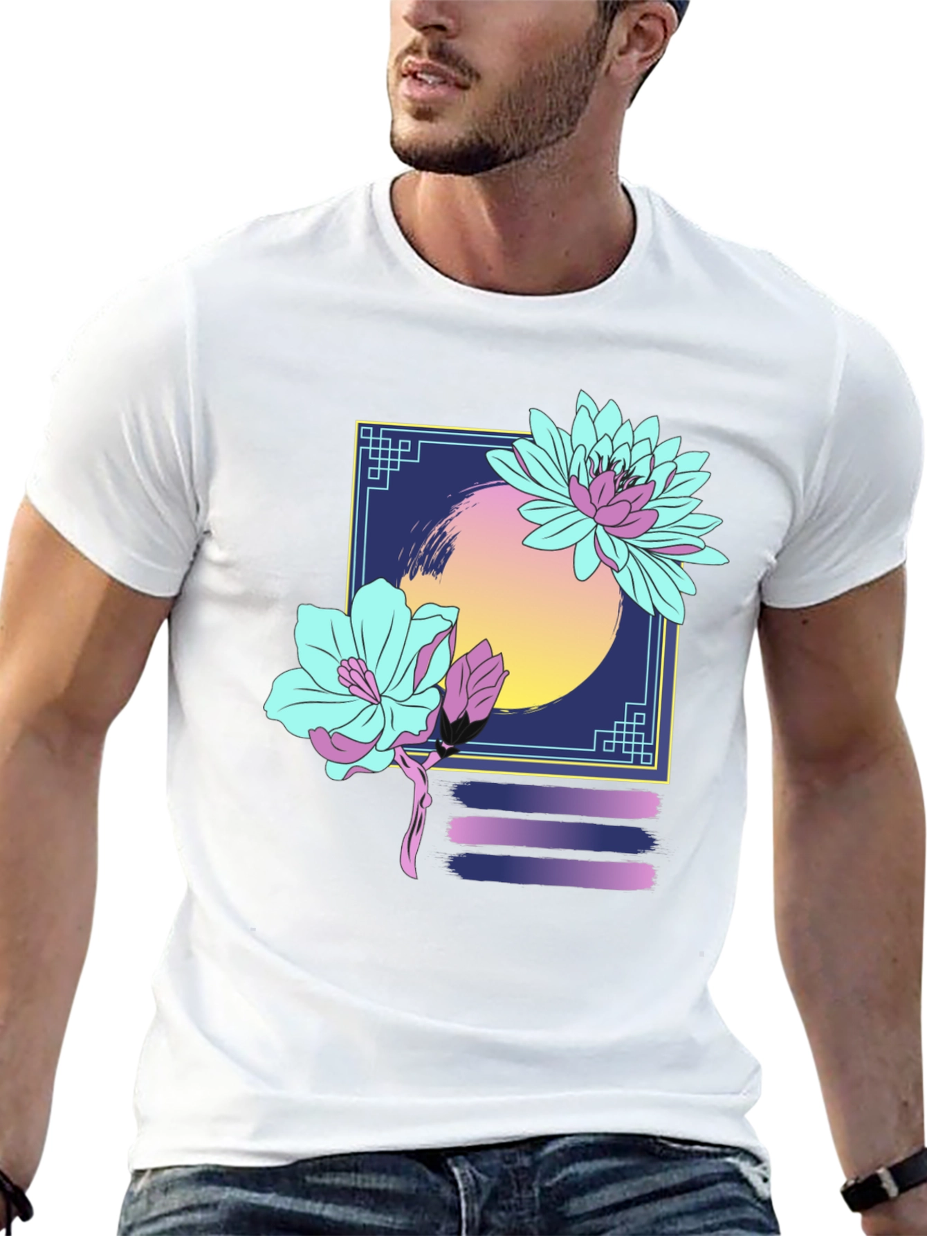 Floral Graphic T-Shirt - Retro Aesthetic Design