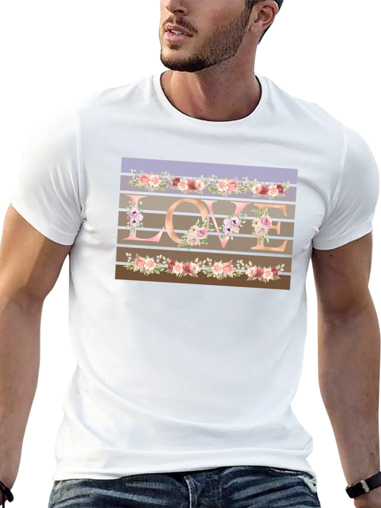 Floral LOVE T-Shirt - Stylish Graphic Tee