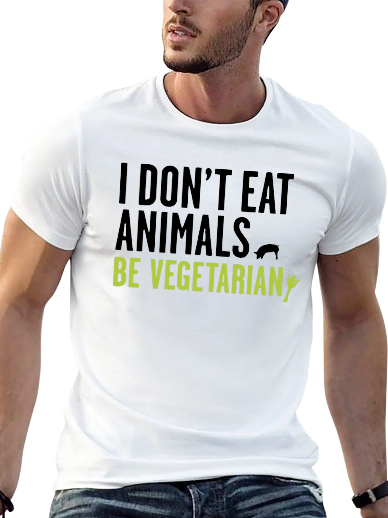 Vegan Vegetarian T-Shirt Animal Rights Tee