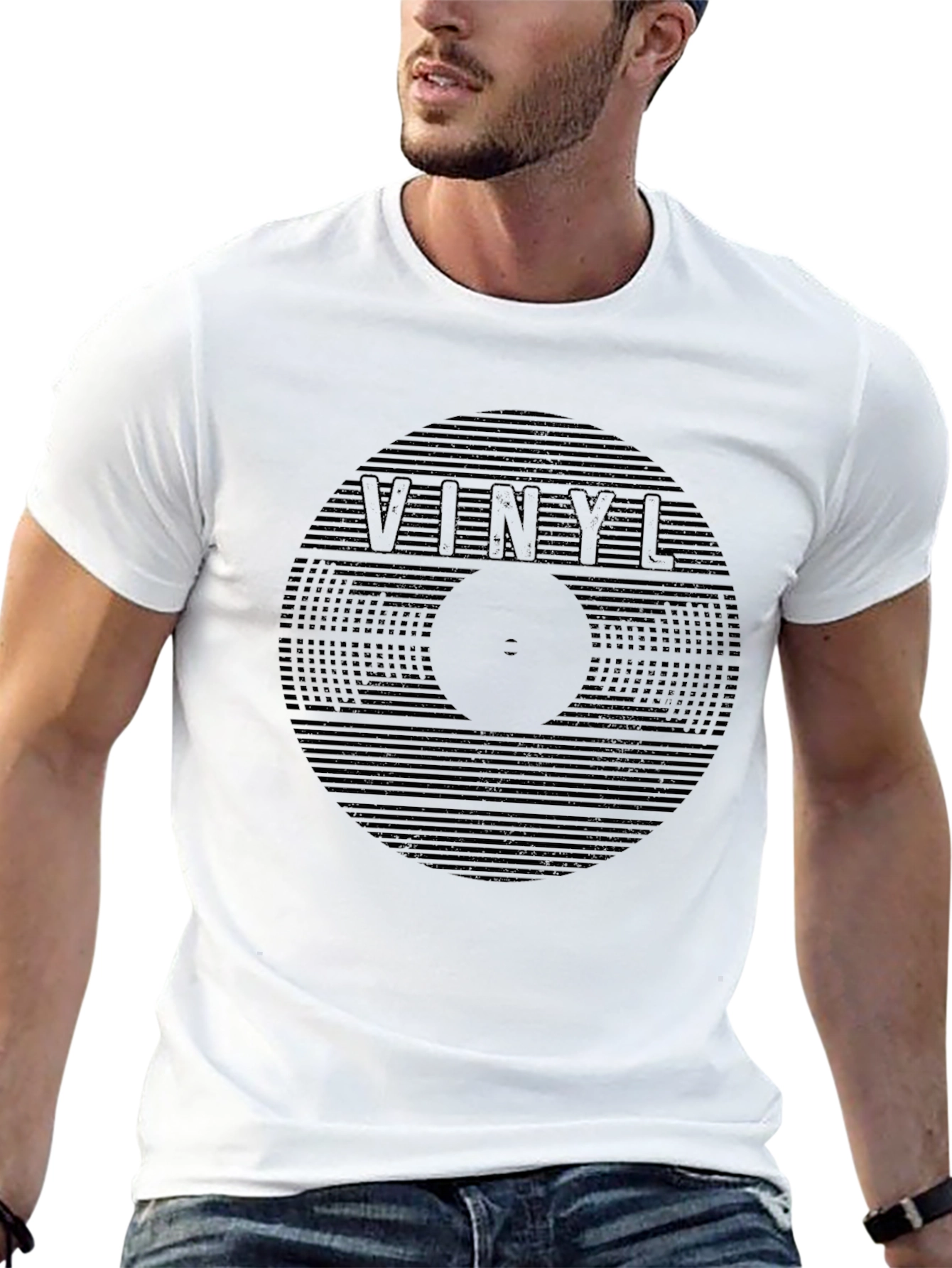 Vinyl Record Graphic Black T-Shirt