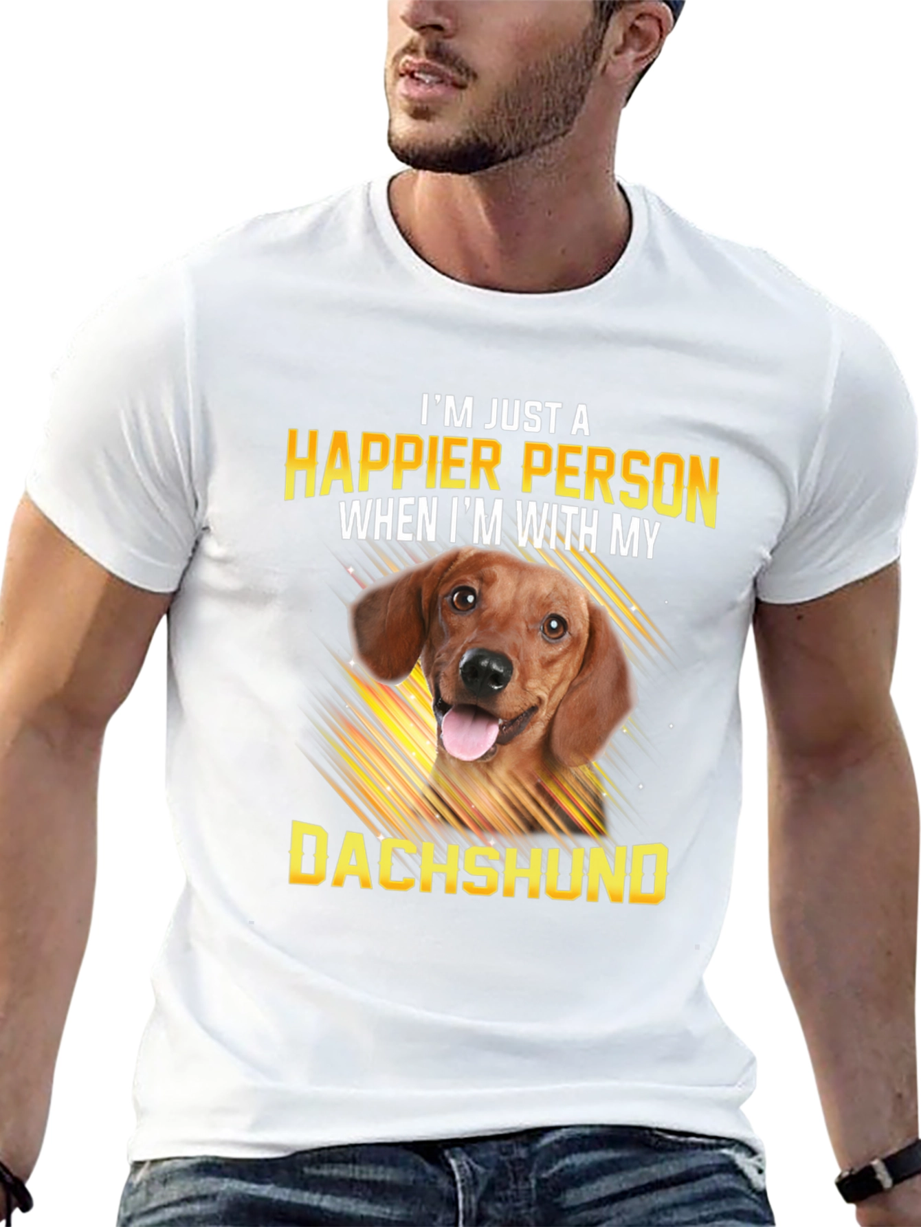 Happier with Dachshund T-Shirt