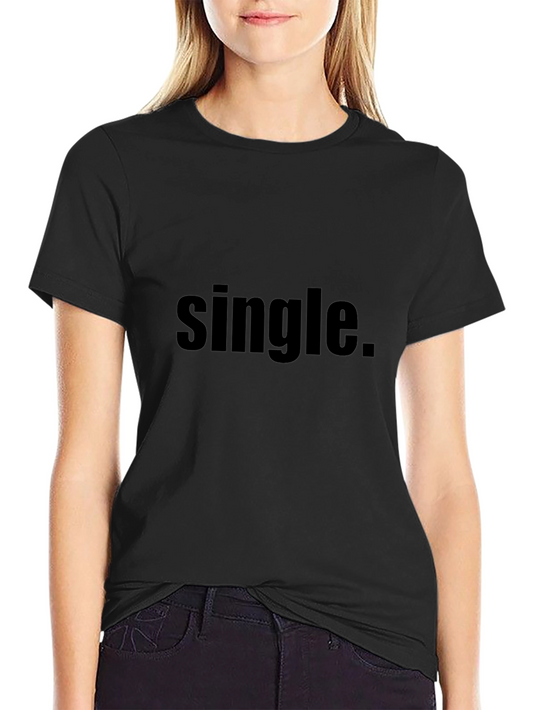 Single Black Tee - Mens Casual Graphic T-Shirt