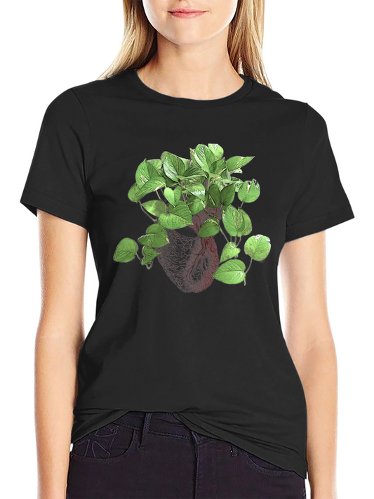 Botanical Heart T-Shirt - Unique Plant Lover Tee
