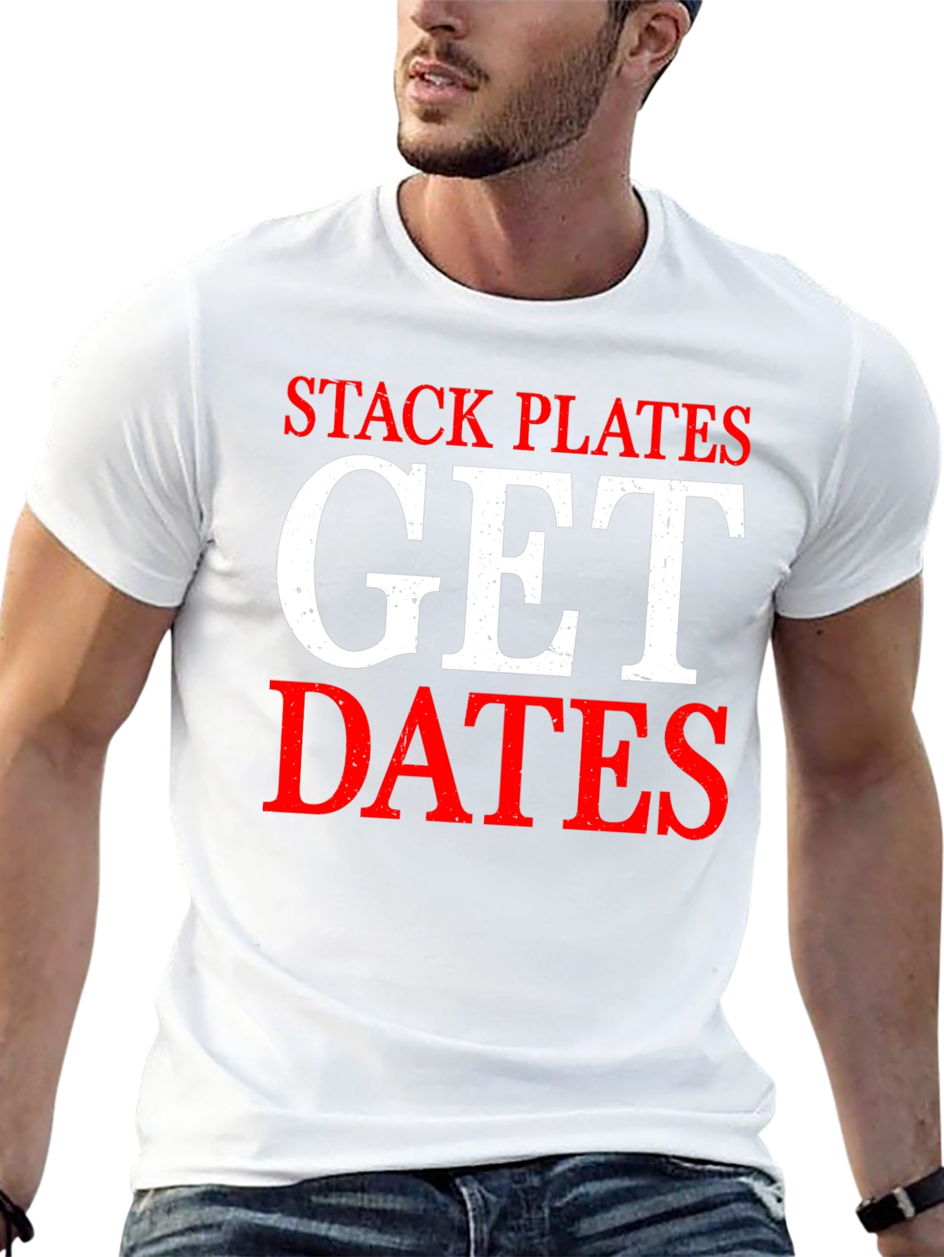Stack Plates Get Dates Graphic Tee