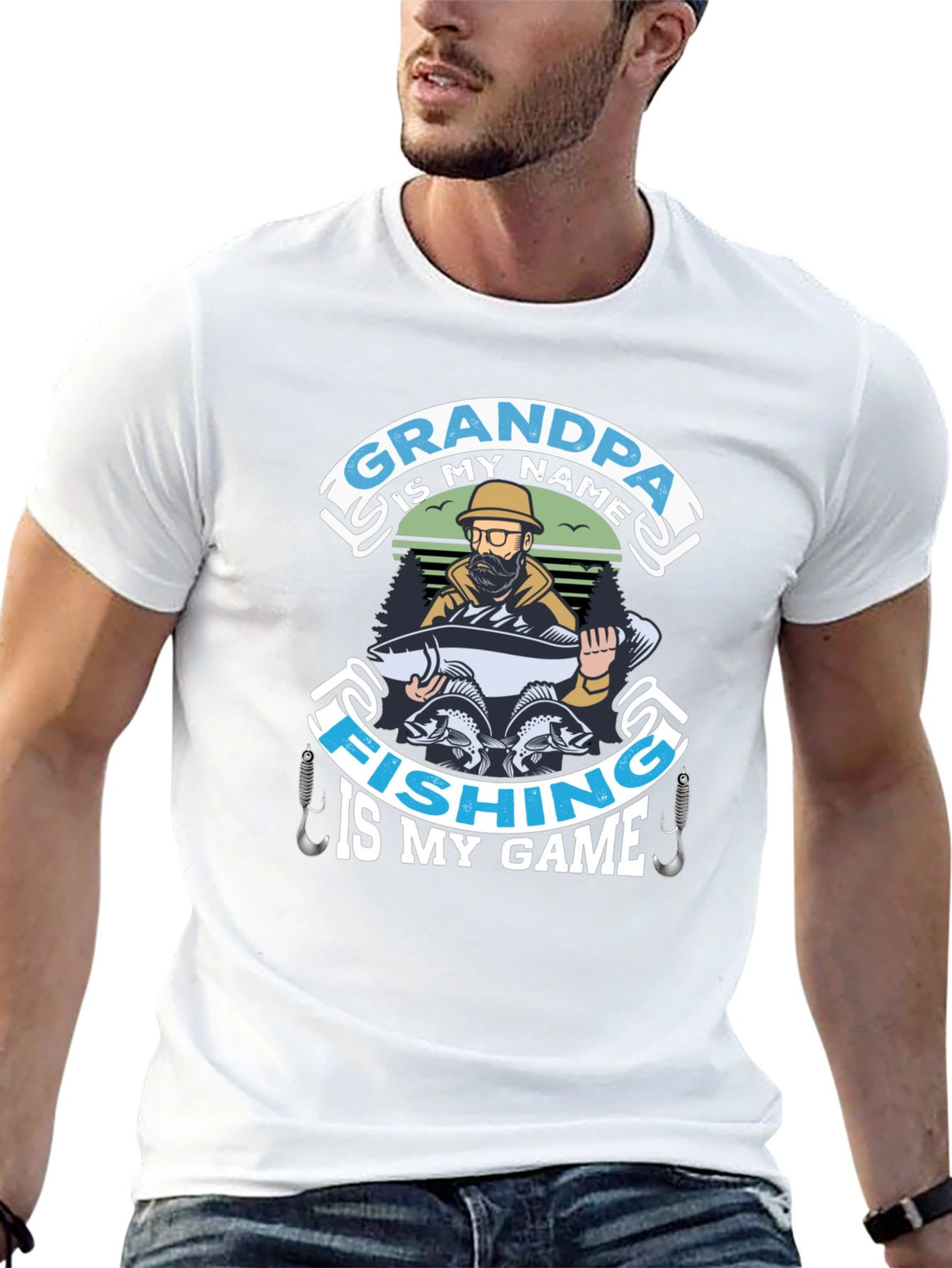 Grandpa Fishing T-Shirt - Fisherman Gift