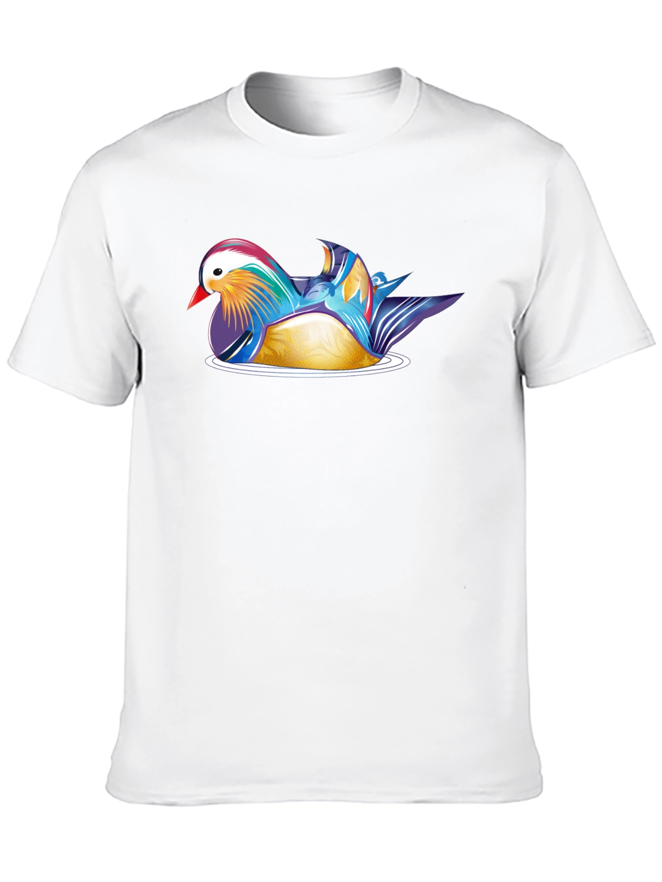 Mandarin Duck Graphic Black T-Shirt