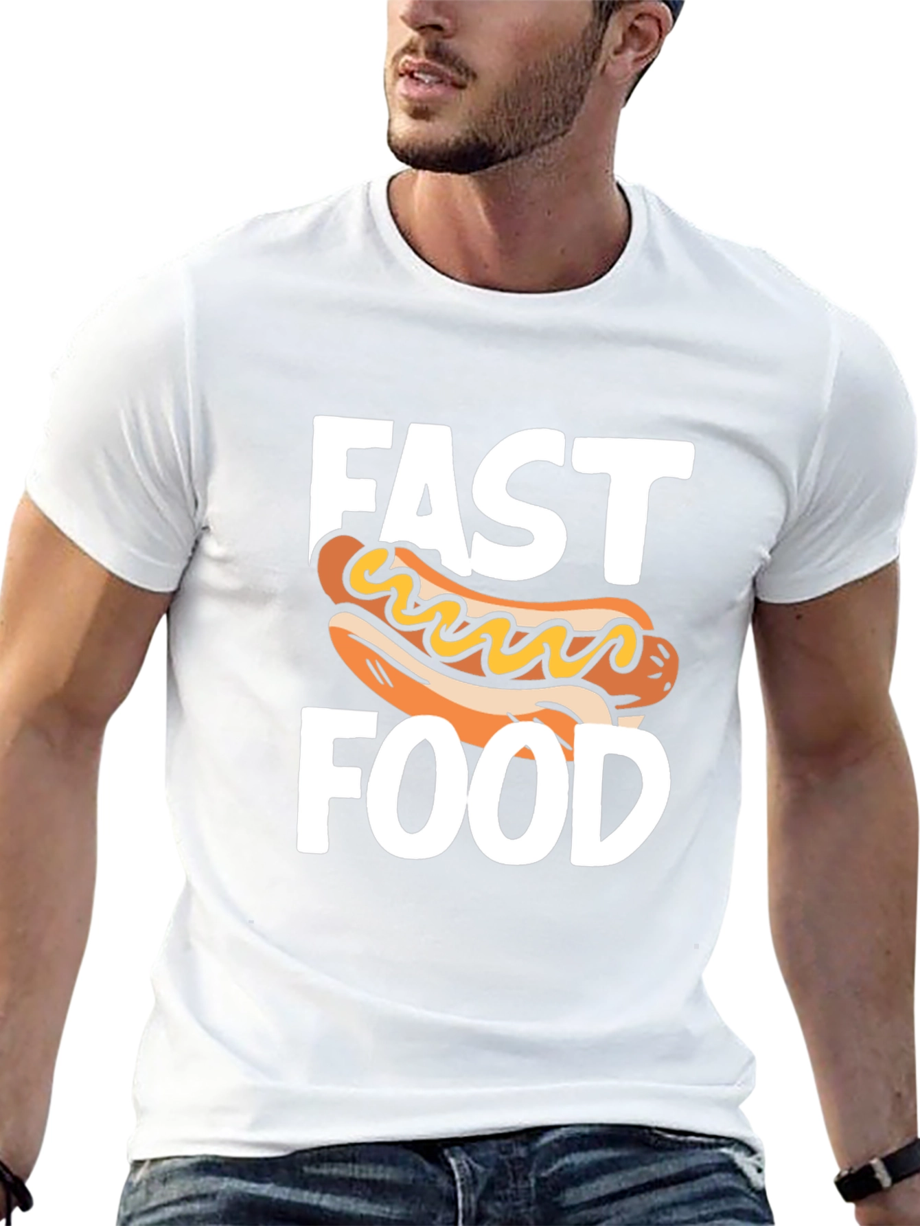 Fast Food Hotdog Graphic T-Shirt