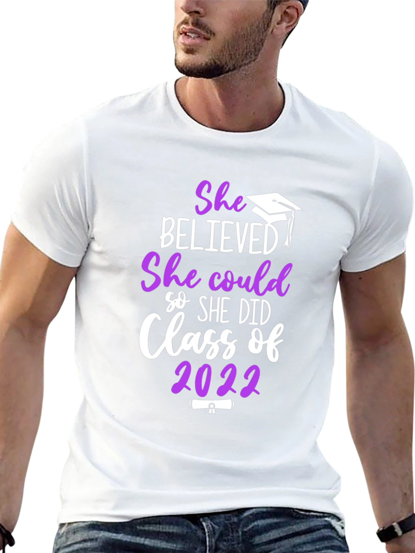 She Believed She Could Class of 2022 Graduation T-Shirt