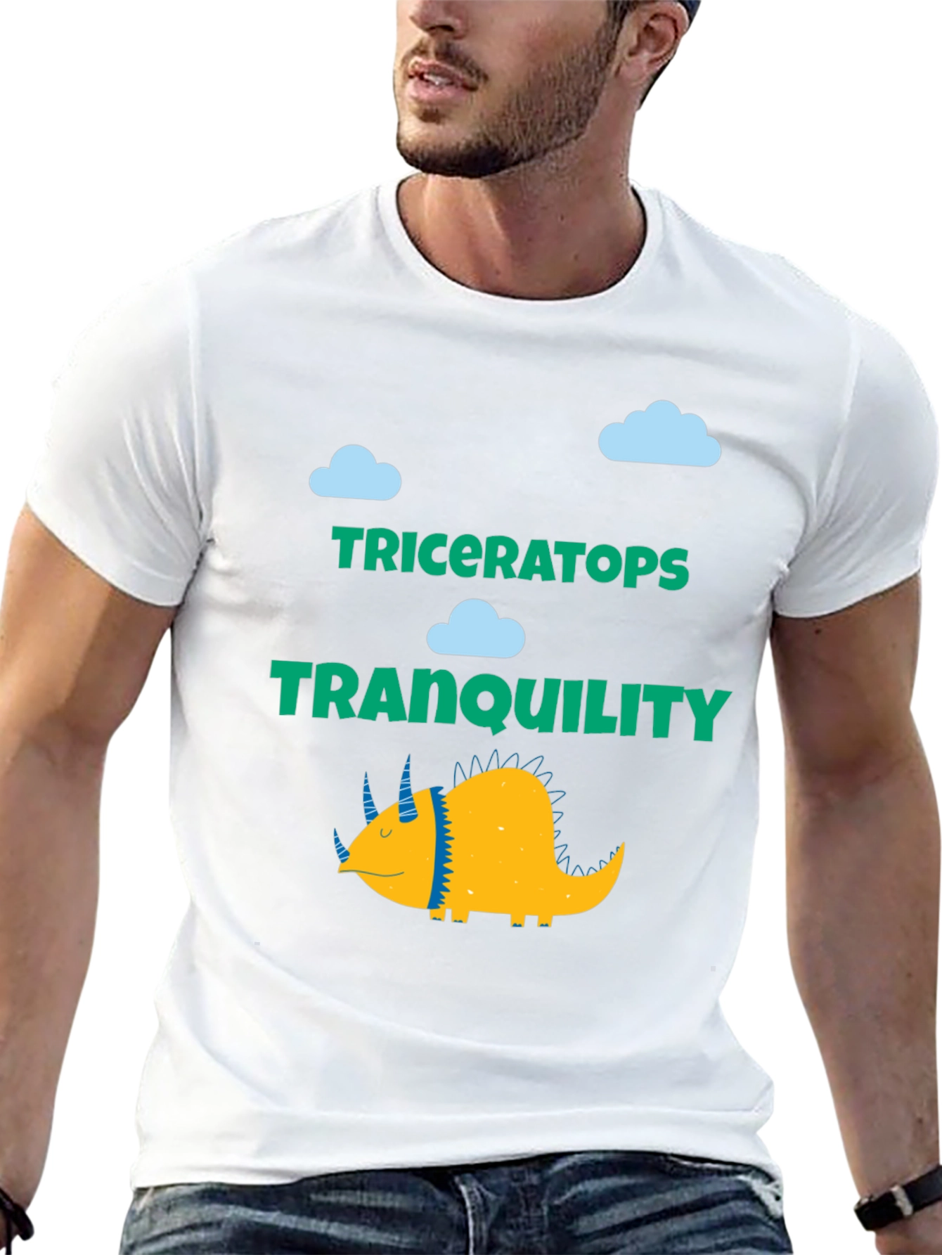 Triceratops Tranquility Graphic Tee