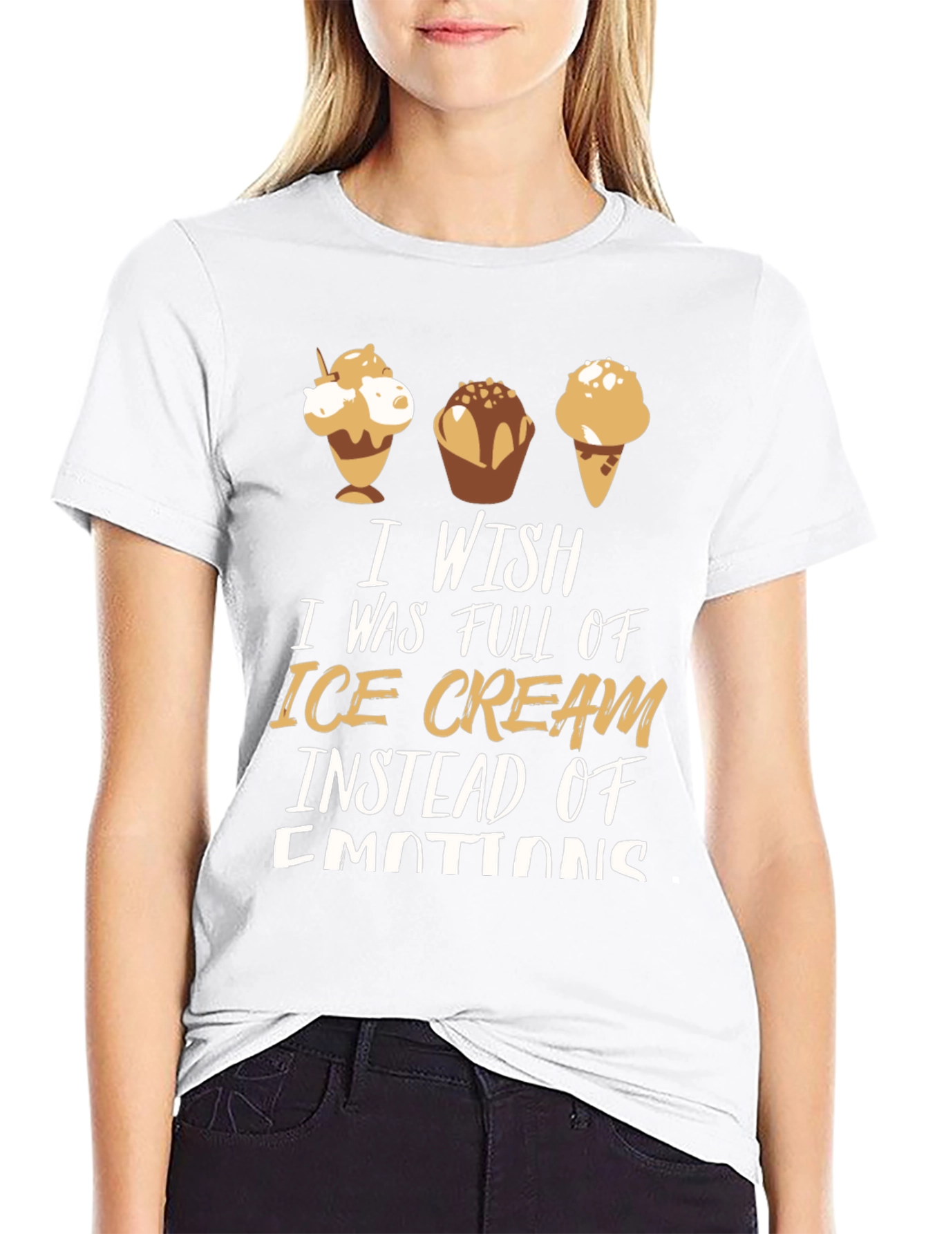 Ice Cream Emotions Graphic T-Shirt