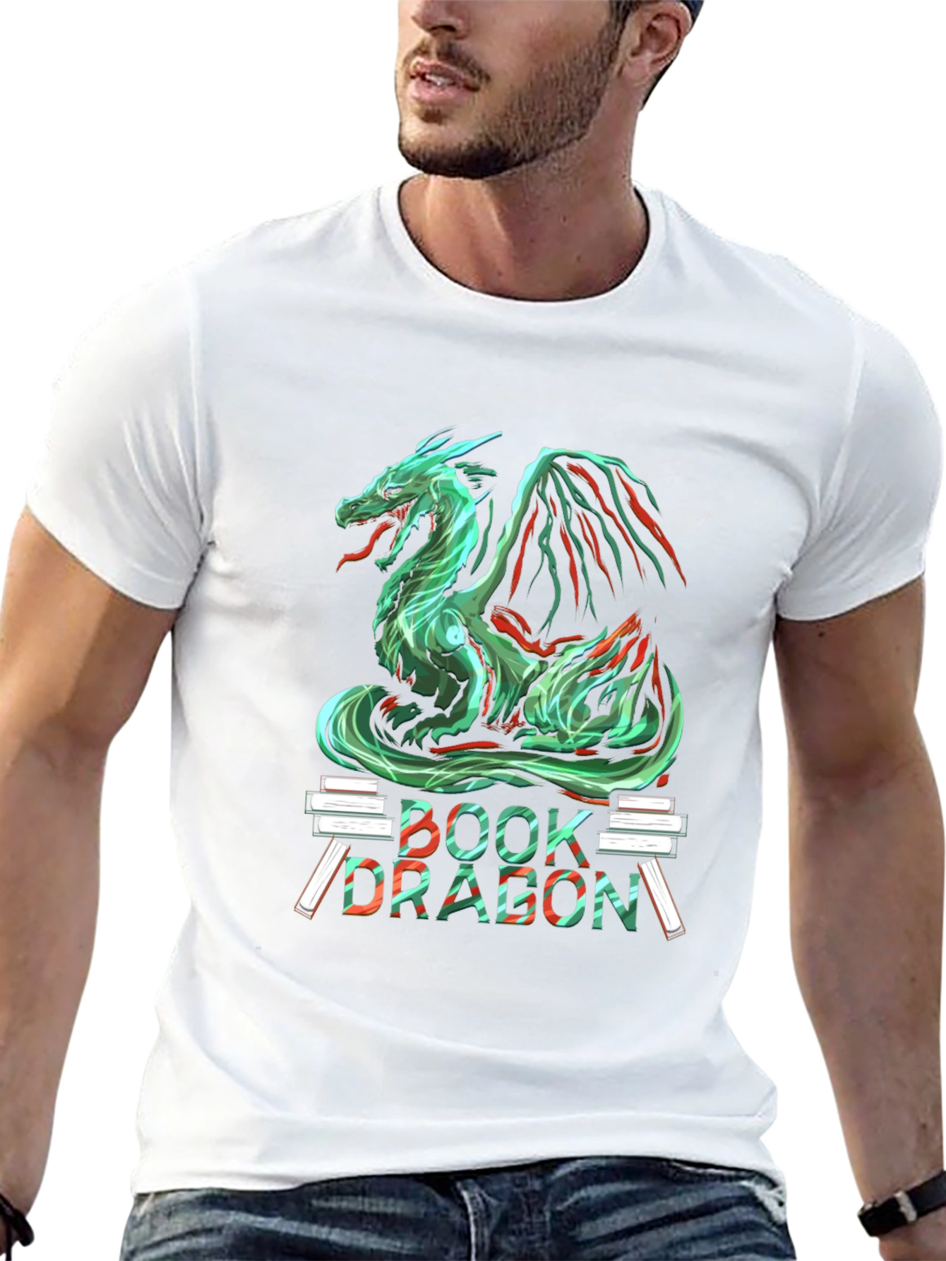 Book Dragon Graphic T-Shirt